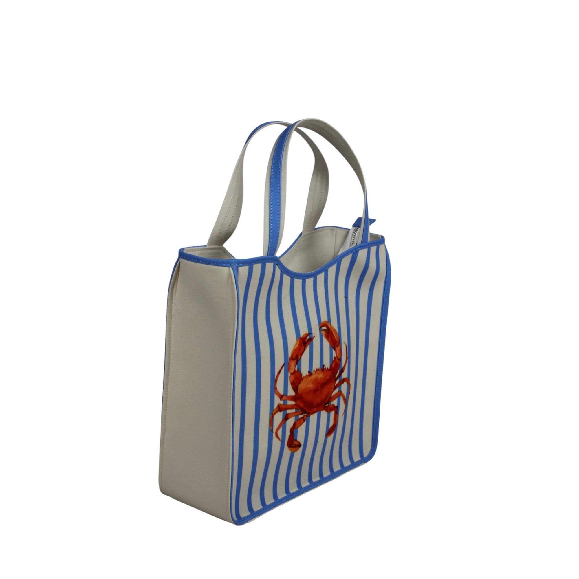 Summer Stroll: Striped Crab Tote Bag