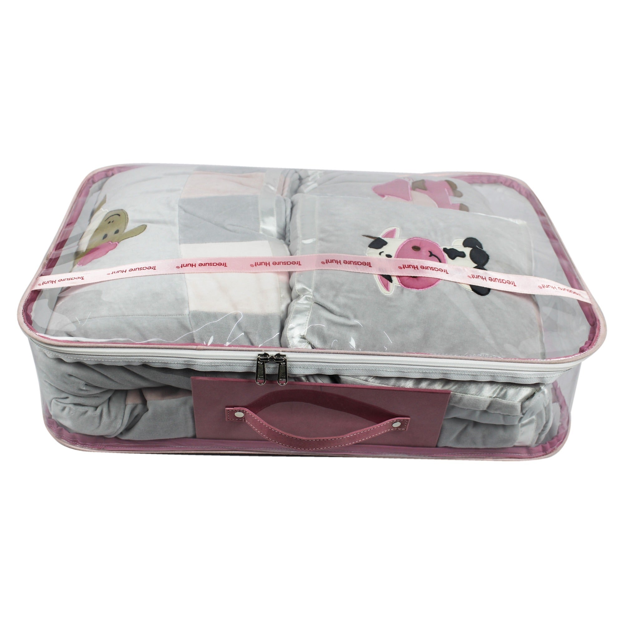 Baby Animals Quilt Set with 2 Soft Pillows