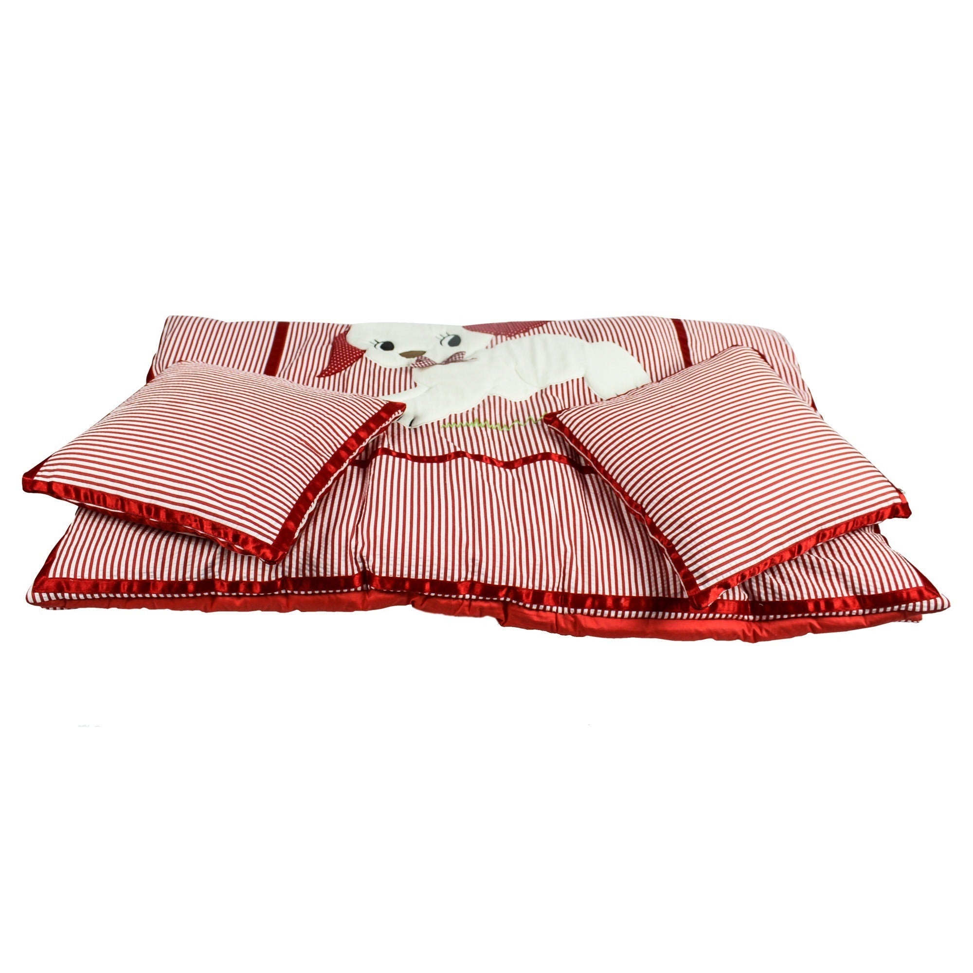 Puppy Quilt Set with 2 Soft Pillows