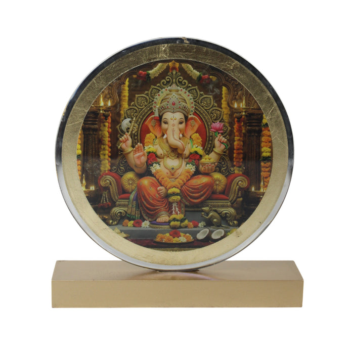Premium Lord Ganesha Crystal Photo Frame for Home Décor