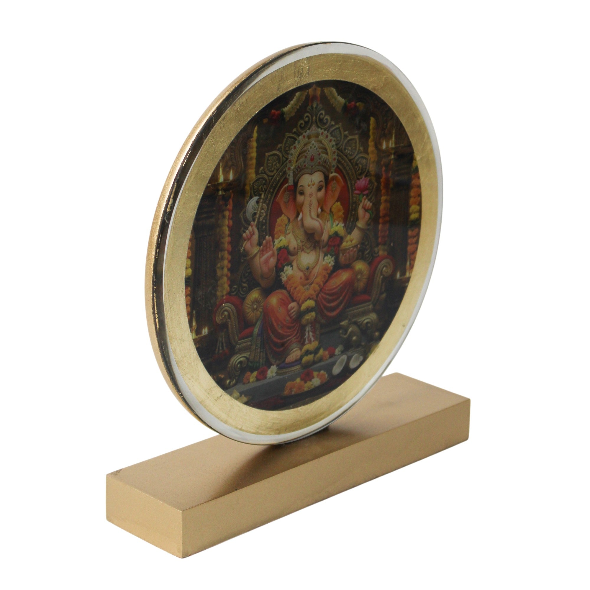Premium Lord Ganesha Crystal Photo Frame for Home Décor