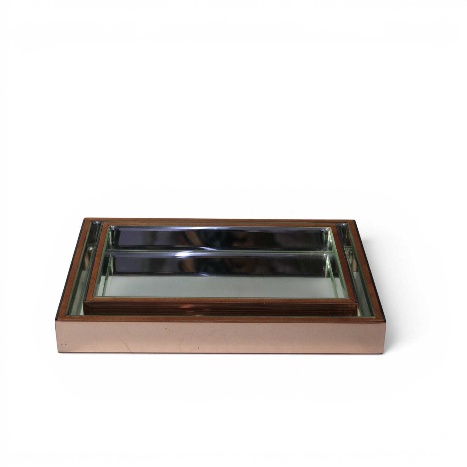 Luxury Mirror Finish Jewellery Organizer Box with Glass Lid