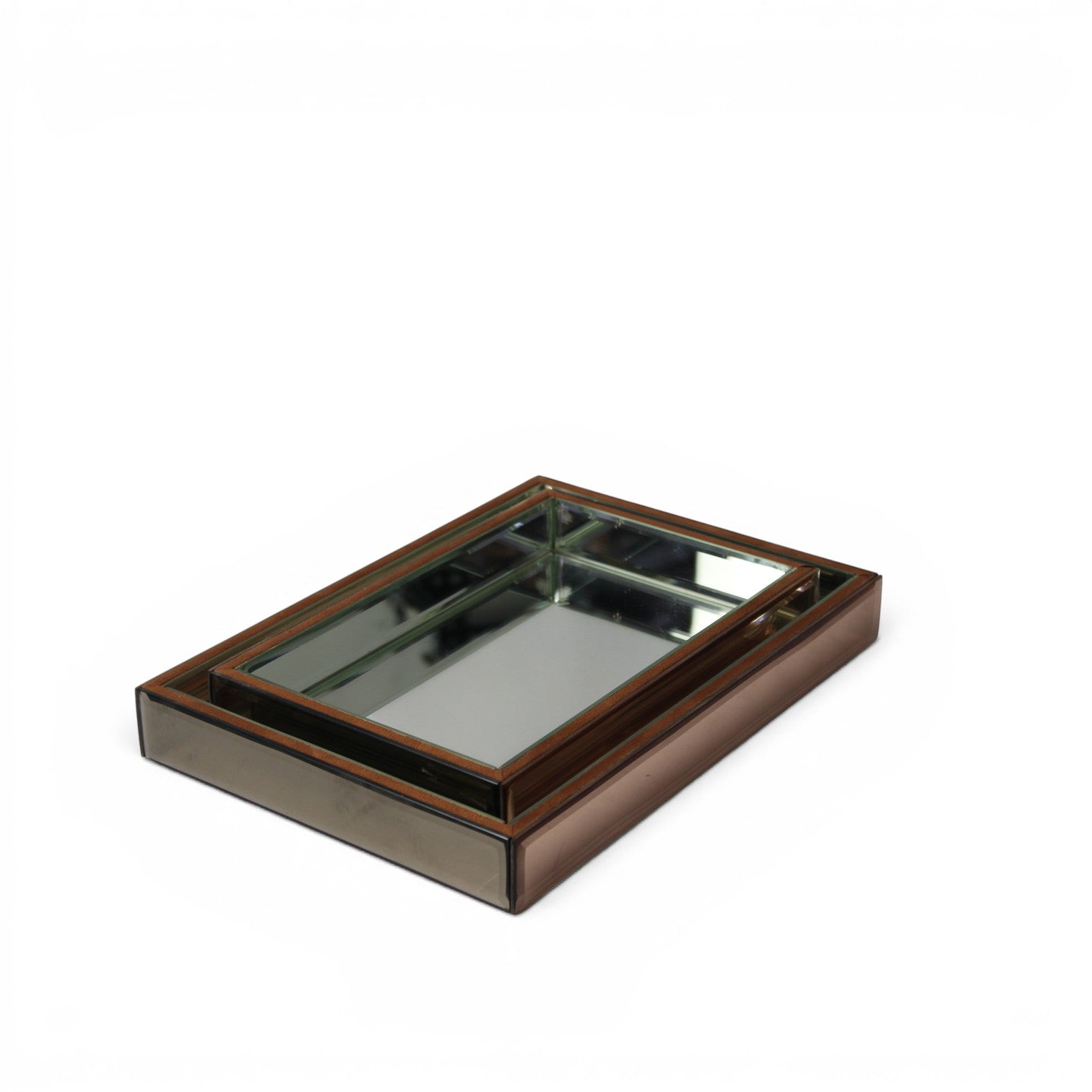 Luxury Mirror Finish Jewellery Organizer Box with Glass Lid