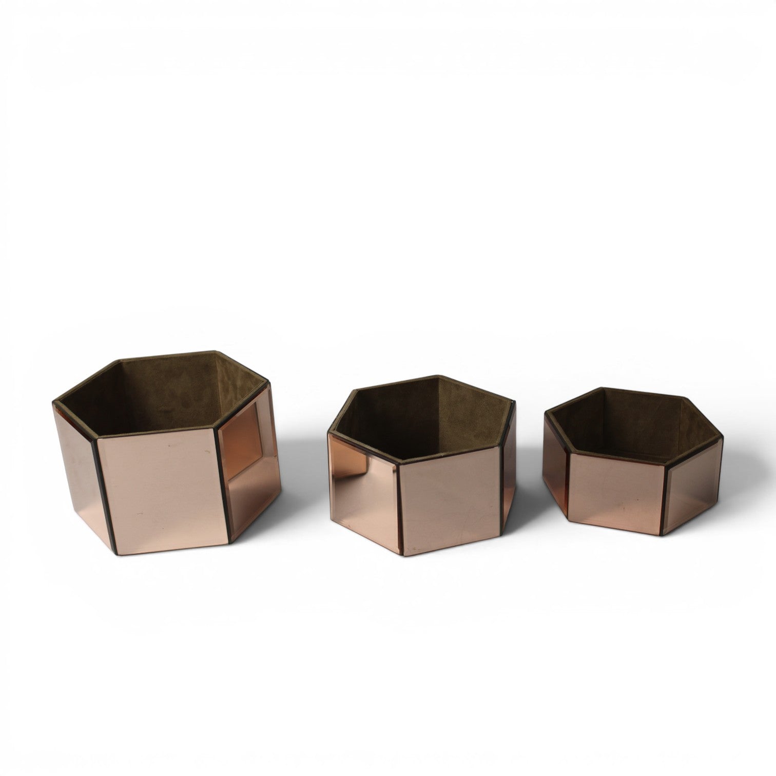 Luxury Mirror Finish Jewellery Storage Containers Set of 3