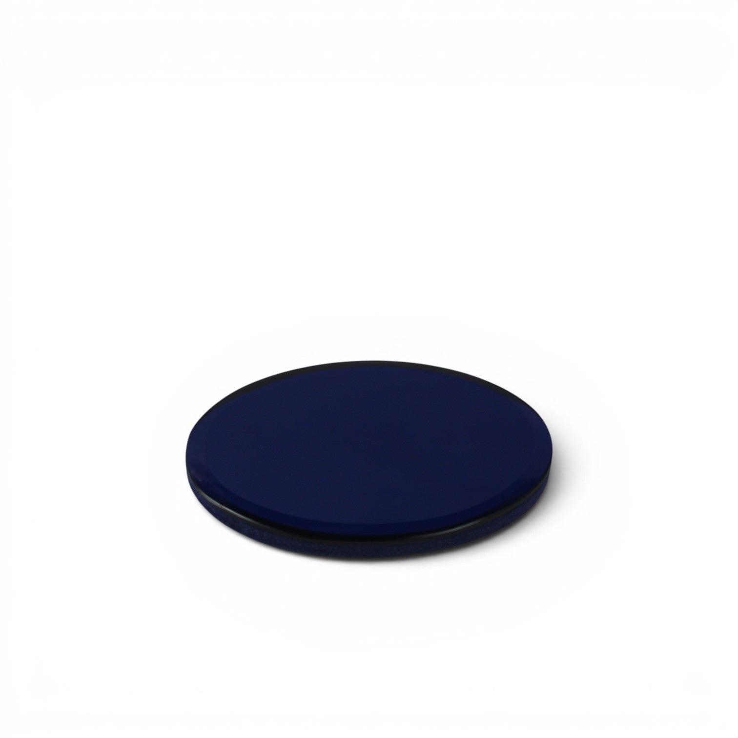 Oval Glazed Ceramic Soap Dish Set – Navy Blue & Light Golden (Set of 2)