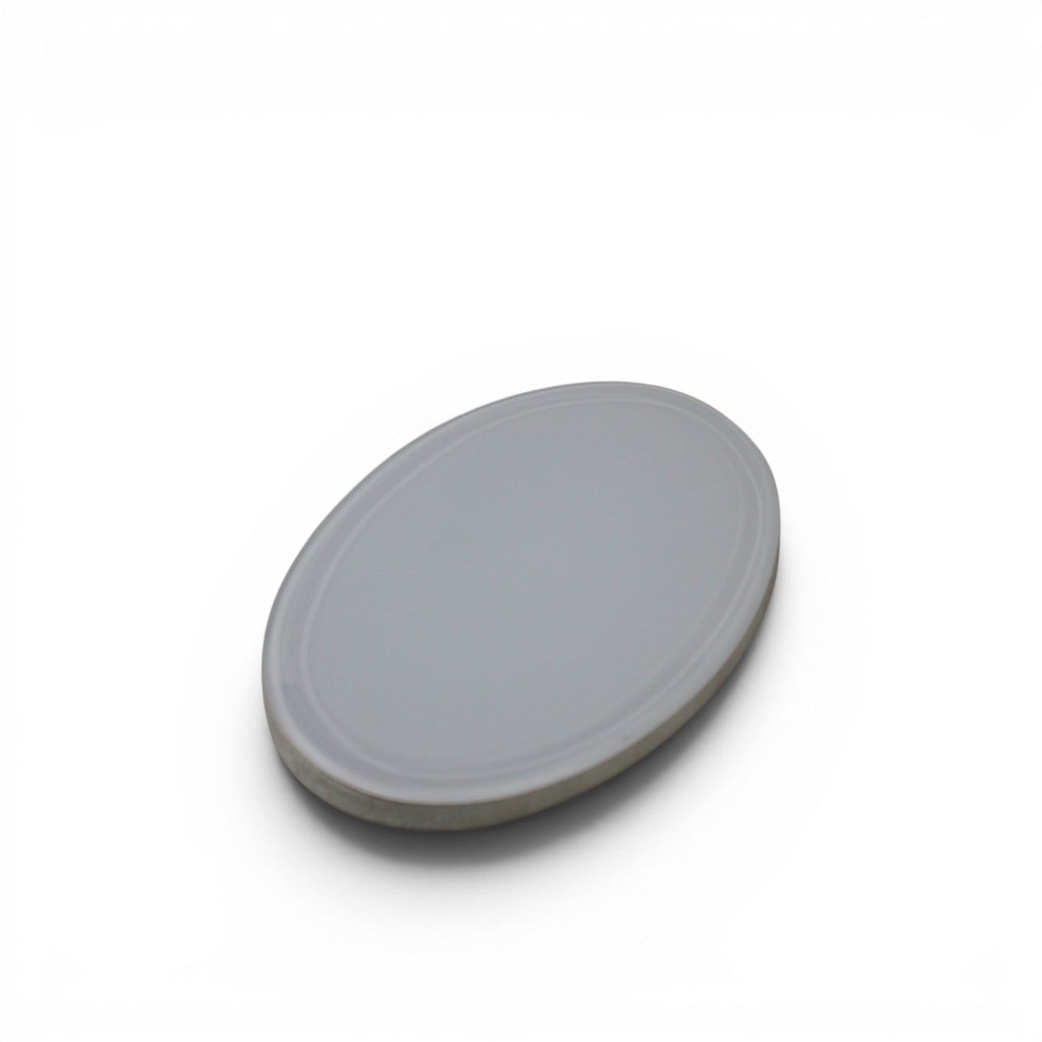Oval Glass Soap Dish Set – Bronze Mirror & Glossy White (Set of 2)