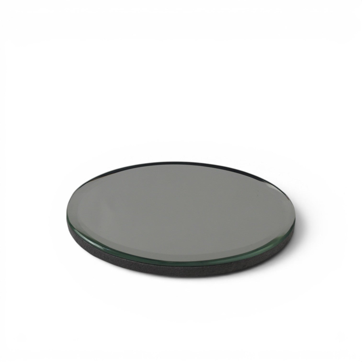 Oval Glass Soap Dish Set – Bronze Mirror & Glossy White (Set of 2)