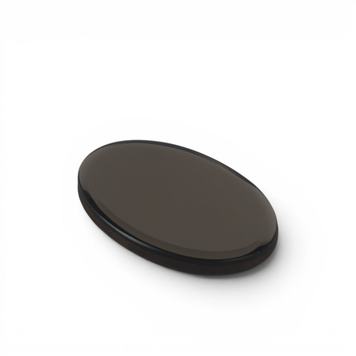 Oval Glass Soap Dish Set – Bronze Mirror & Glossy Black (Set of 2)