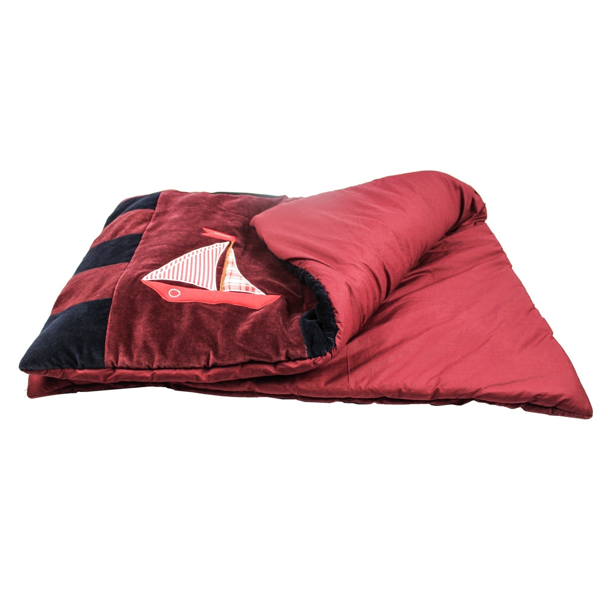 Sail Boat Quilt Set with 2 Soft Pillows