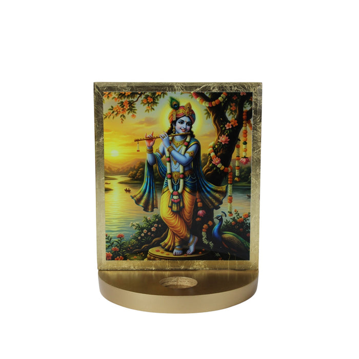Lord Krishna Tabletop with T-light for Janmashtami