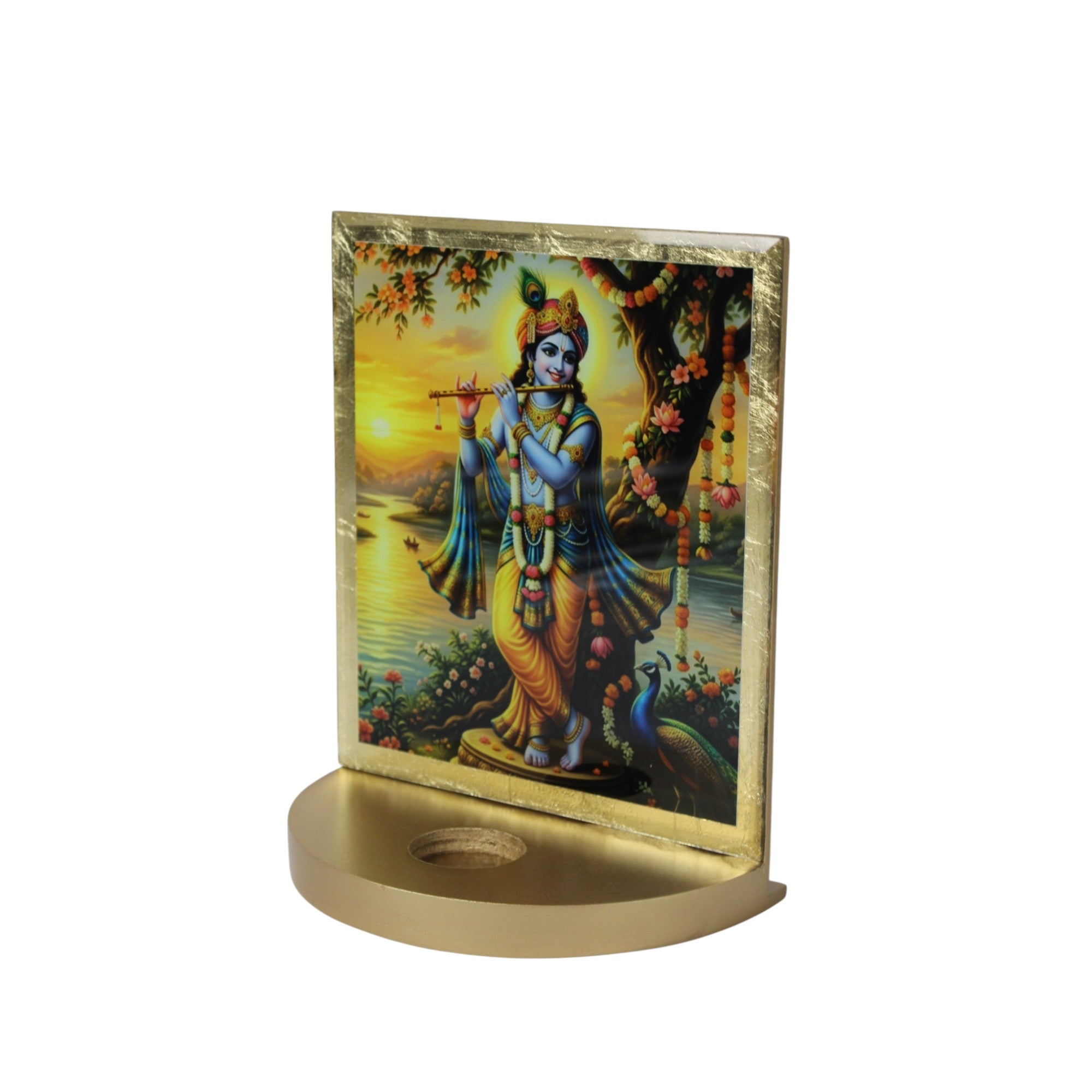 Lord Krishna Tabletop with T-light for Janmashtami