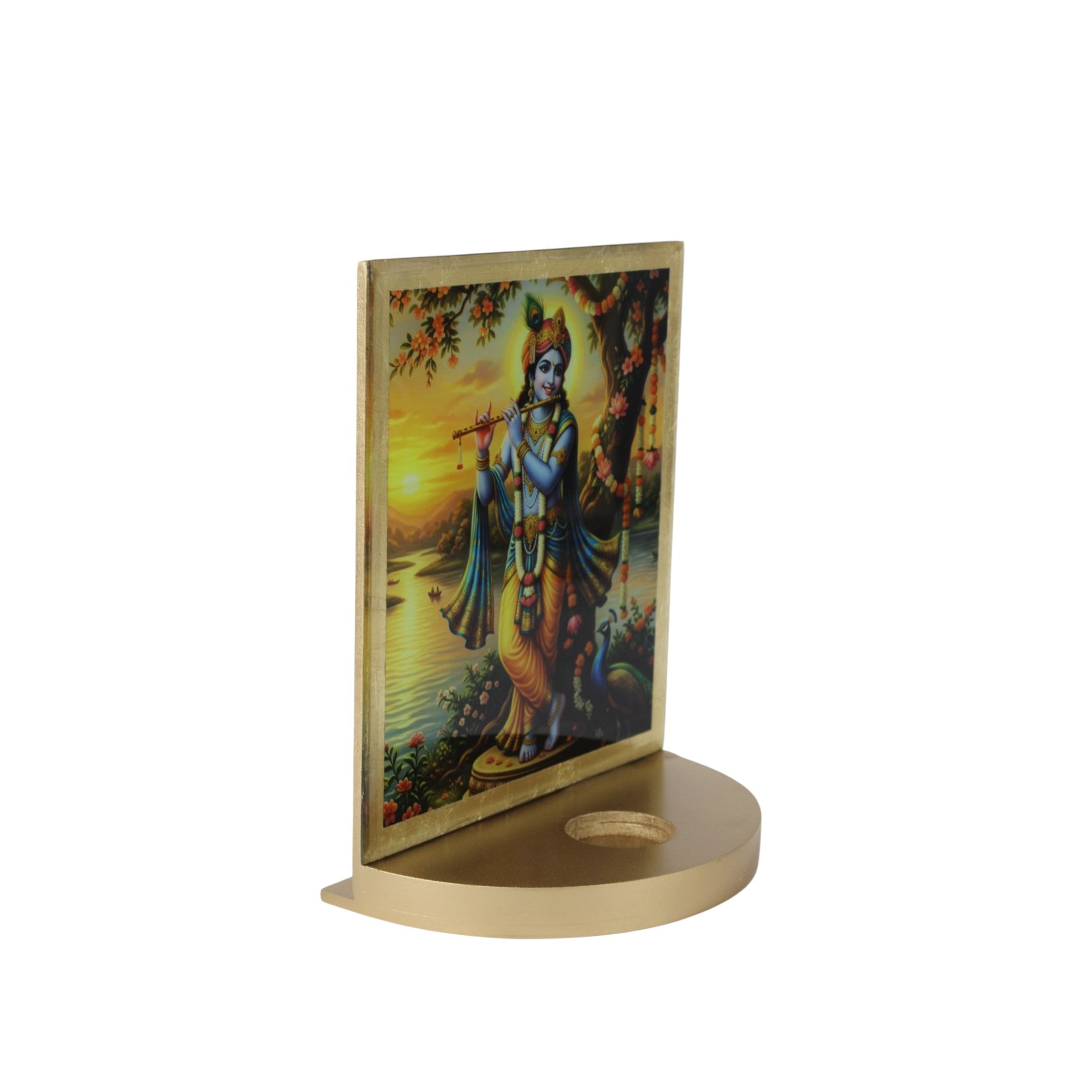 Lord Krishna Tabletop with T-light for Janmashtami