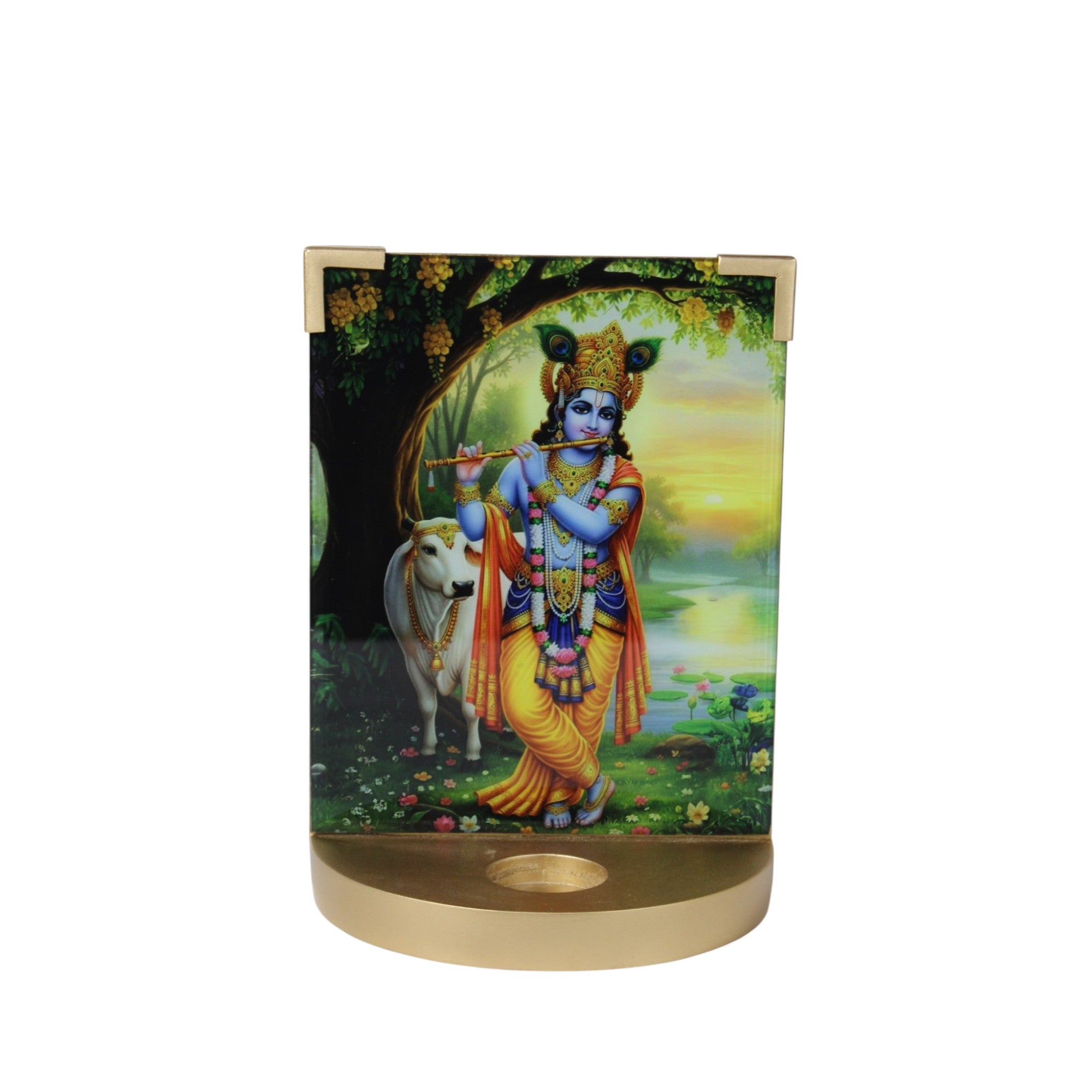 Lord Krishna Tabletop with T-light for Janmashtami