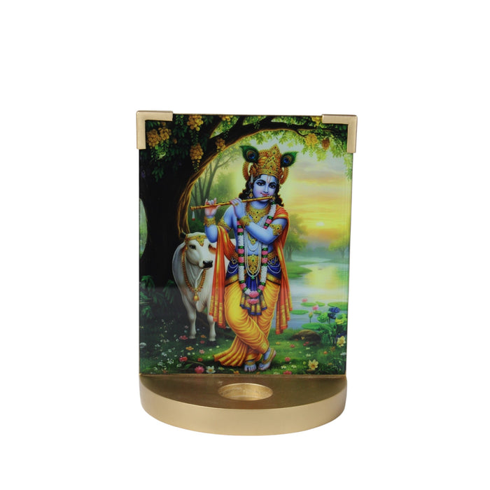 Lord Krishna Tabletop with T-light for Janmashtami