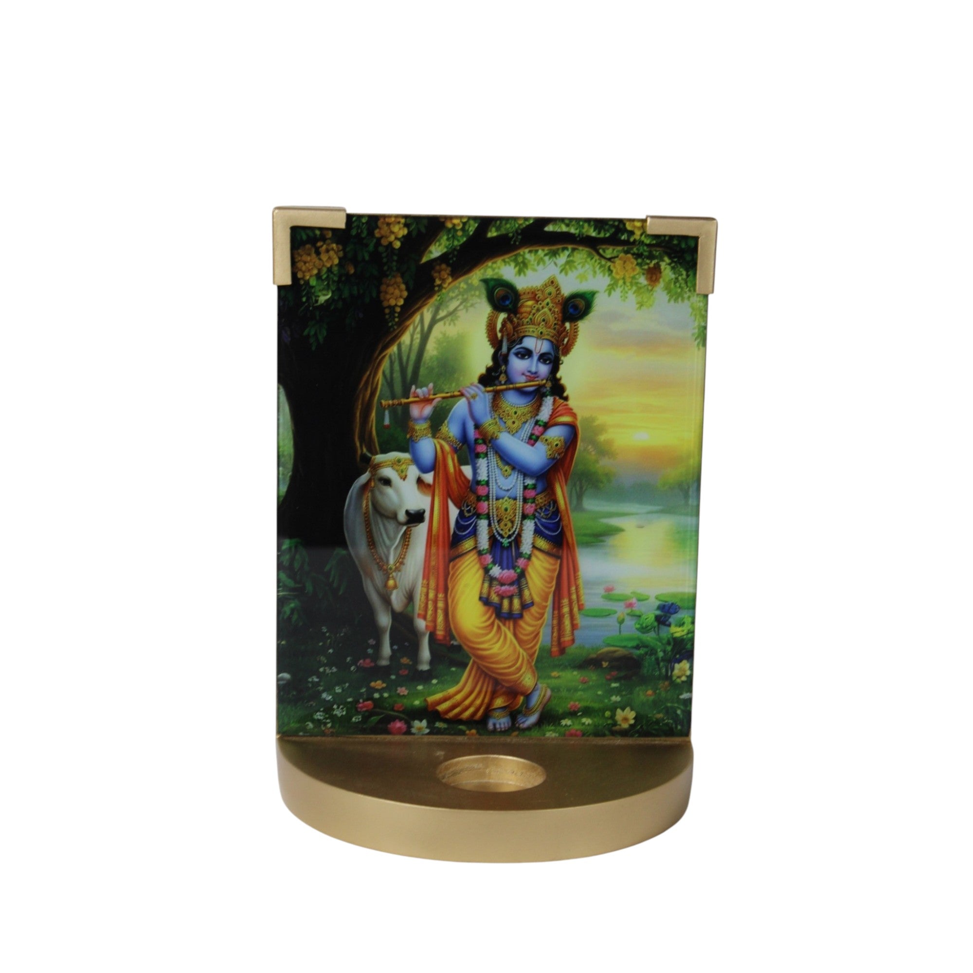 Lord Krishna Tabletop with T-light for Janmashtami