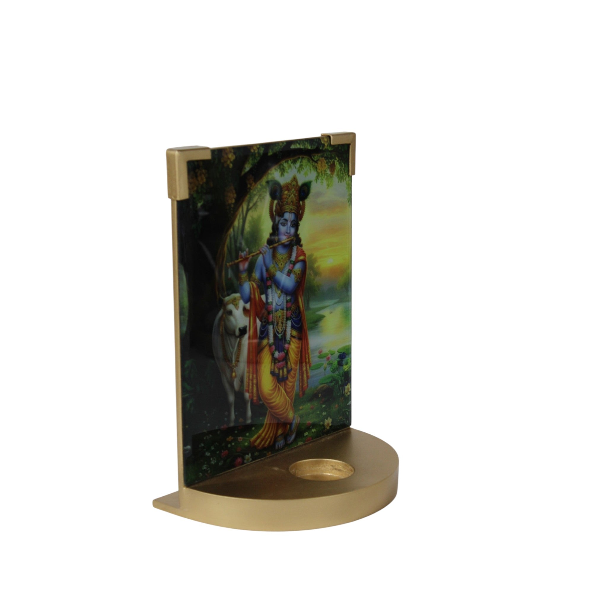 Lord Krishna Tabletop with T-light for Janmashtami