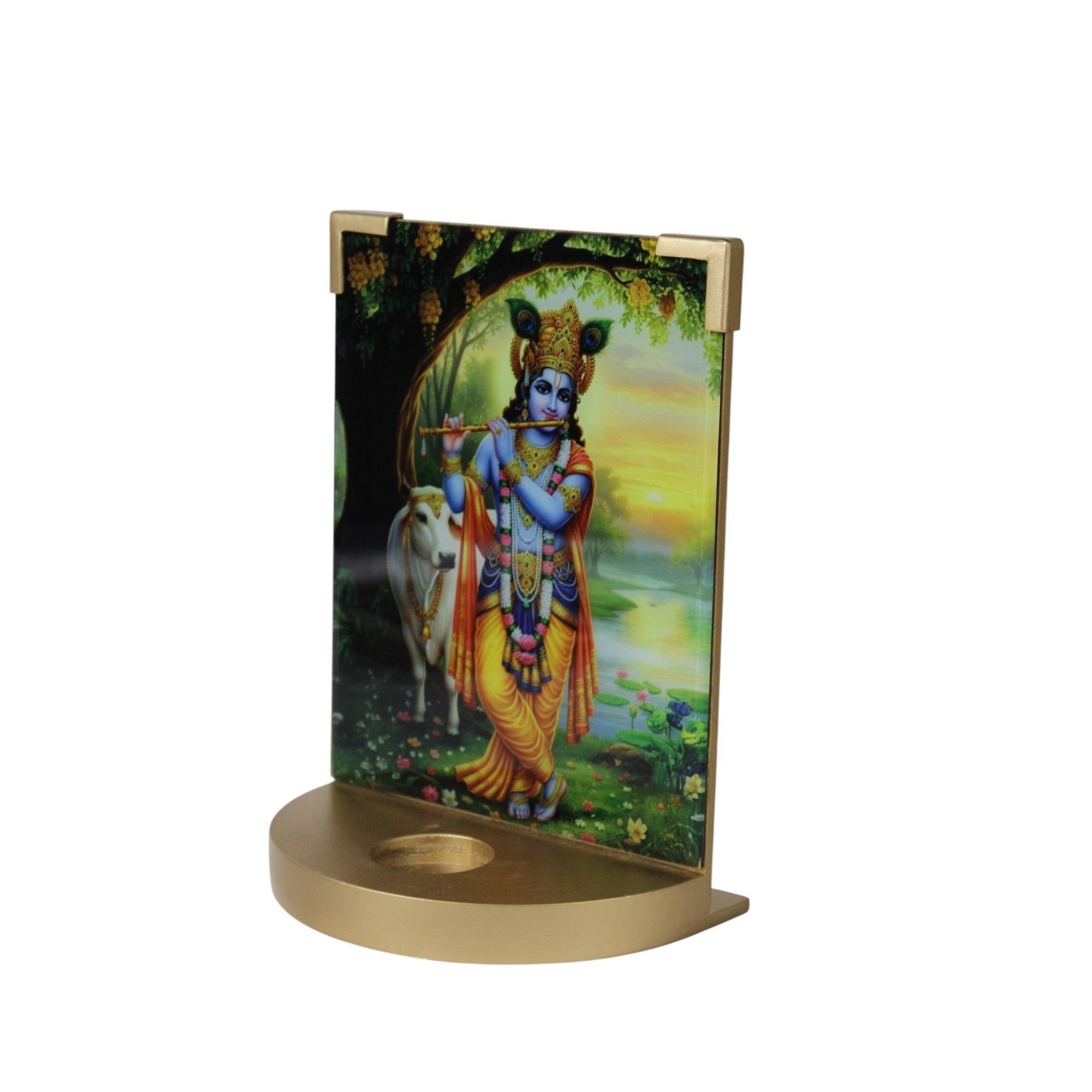 Lord Krishna Tabletop with T-light for Janmashtami