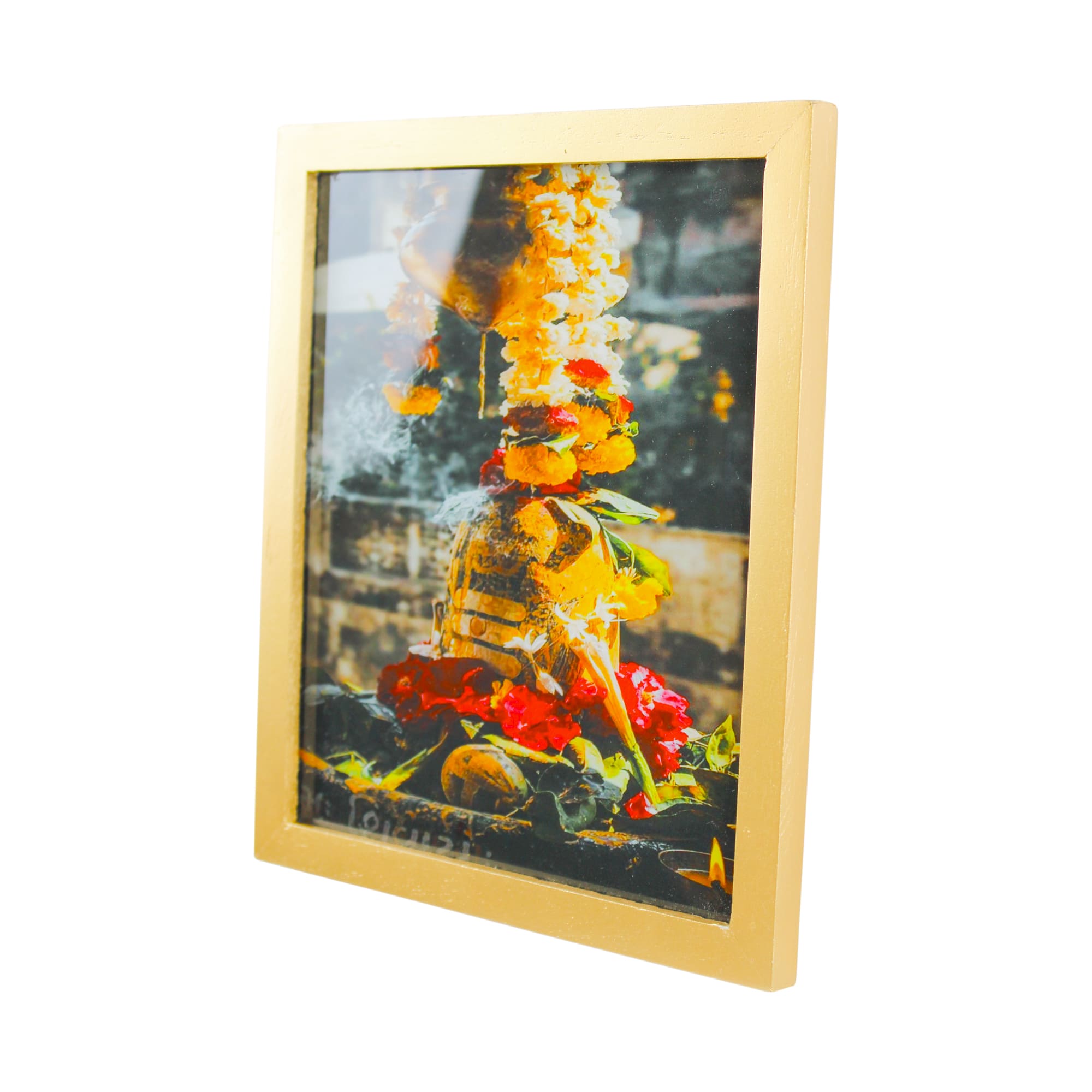 Divine Shiva Lingam Gold-Framed Wall Art