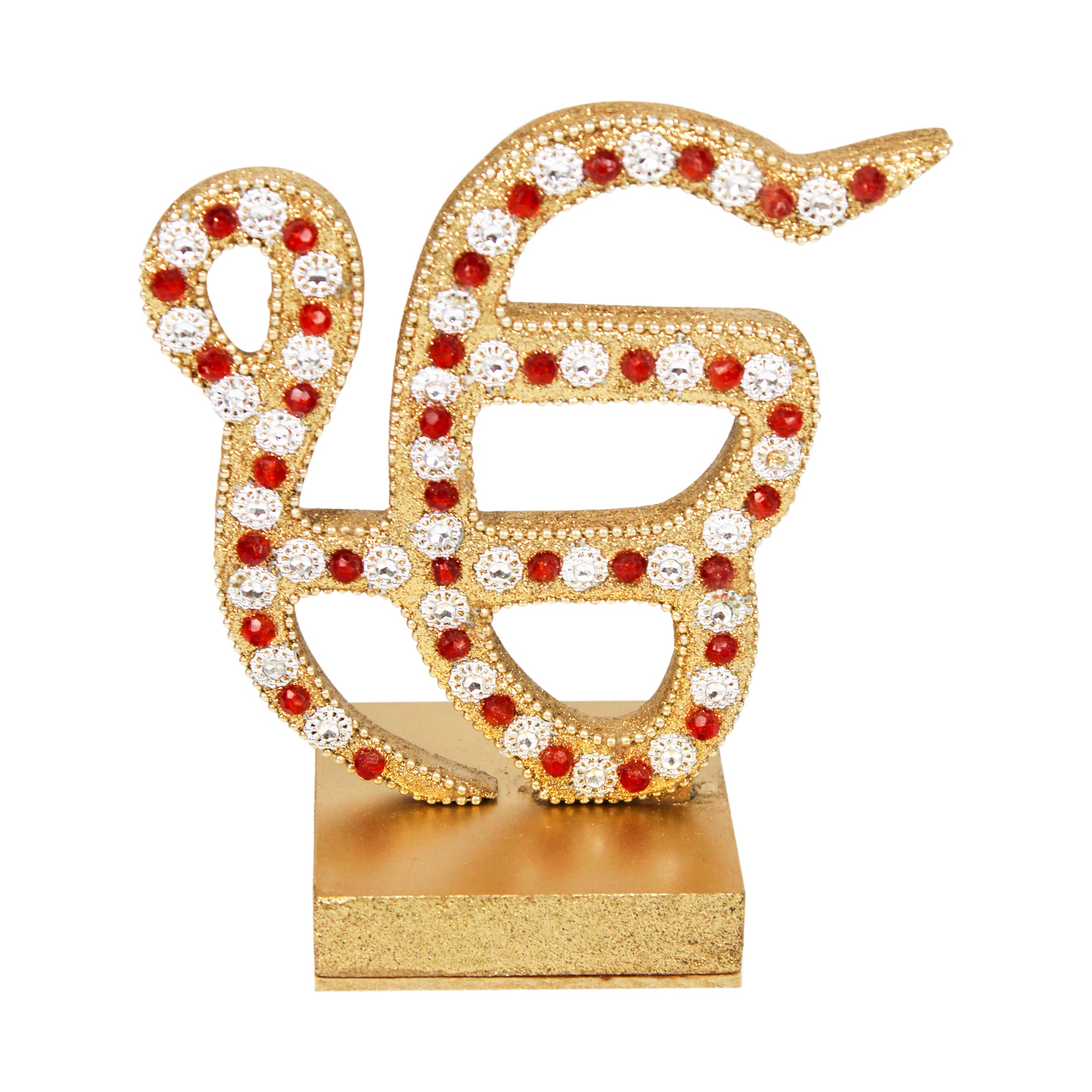 Decorative "Om & Omkara" Beaded, Religious Table Décor-TH-4820