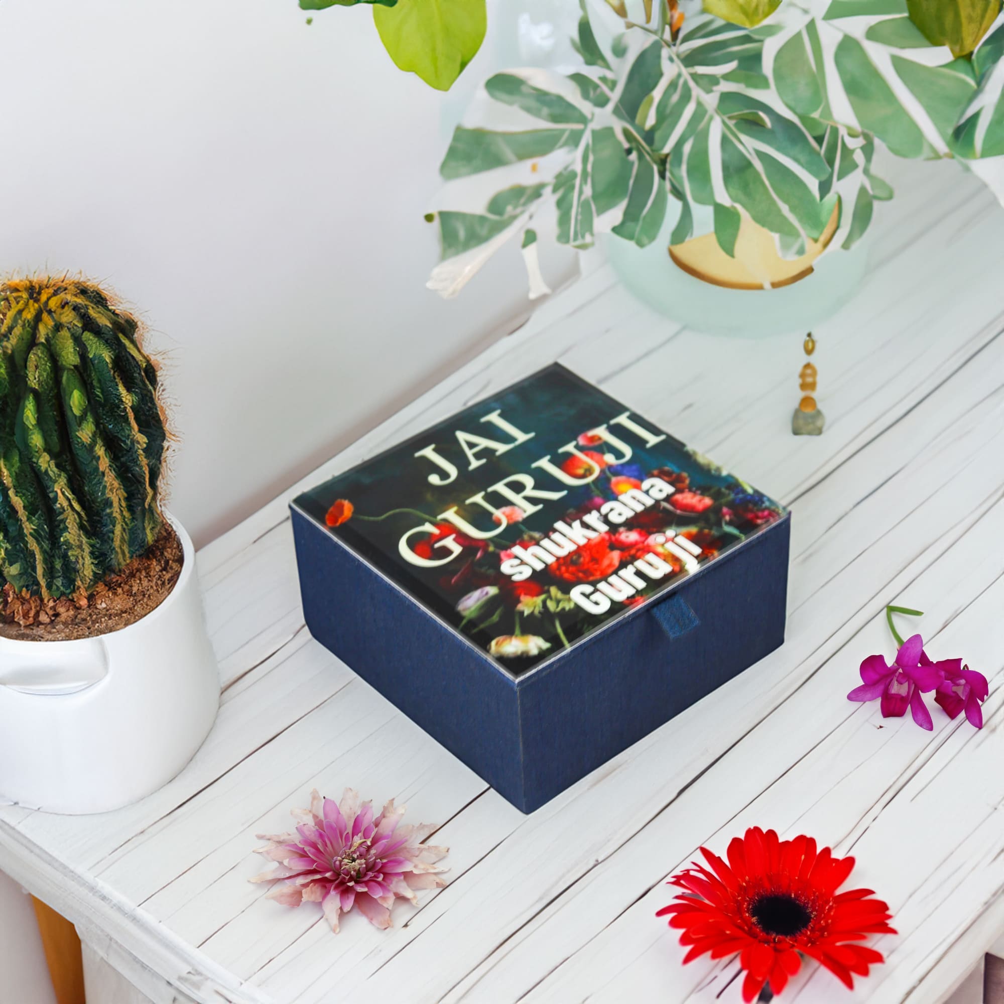 Guruji Blessings Blue Box for Pooja & Prasad - TH-4819