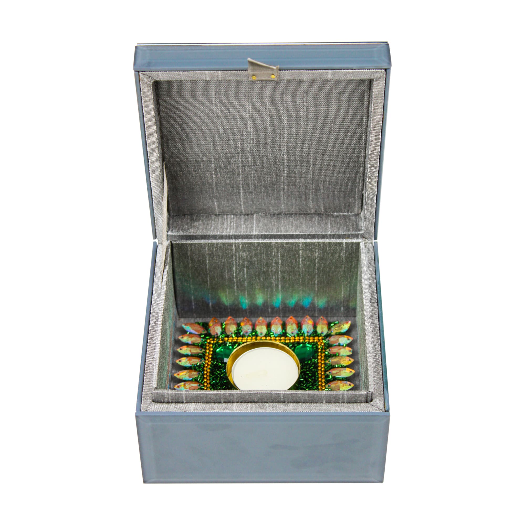 Guruji Swaroop Blue Box for Pooja & Prasad-TH-4818