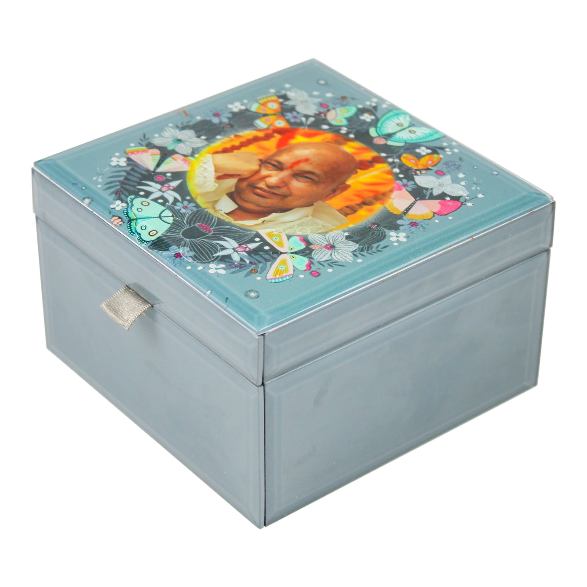 Guruji Swaroop Blue Box for Pooja & Prasad-TH-4818