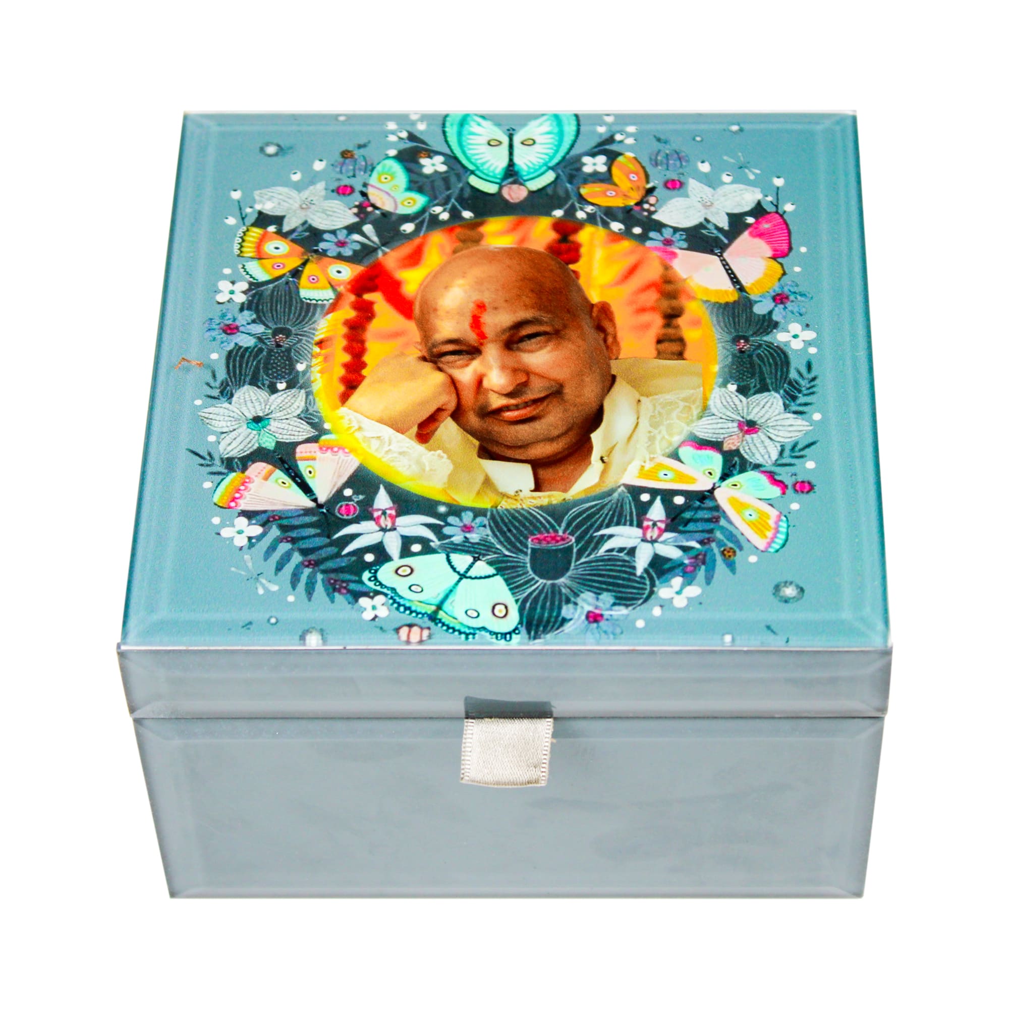 Guruji Swaroop Blue Box for Pooja & Prasad-TH-4818