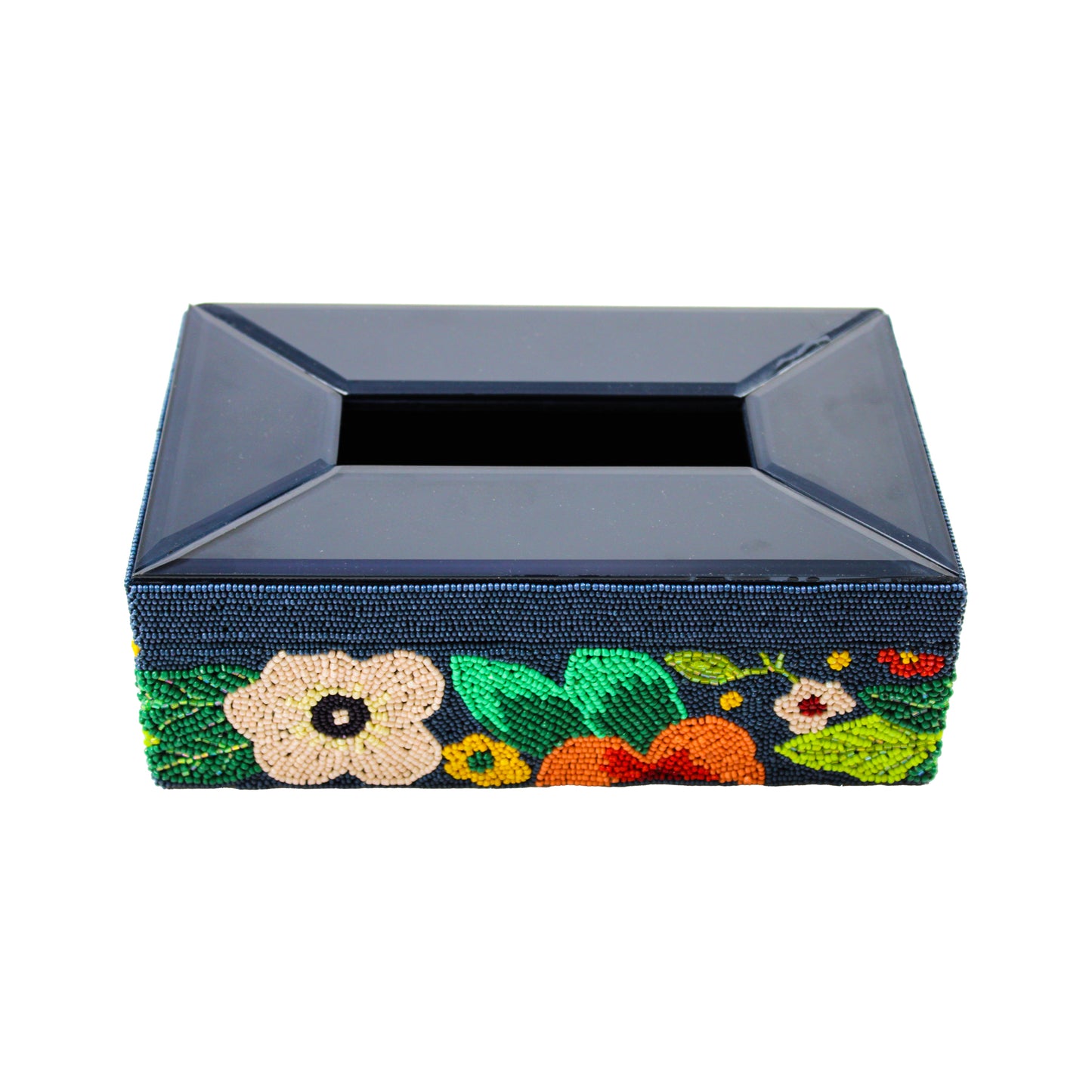 Floral Beaded Tissue Box