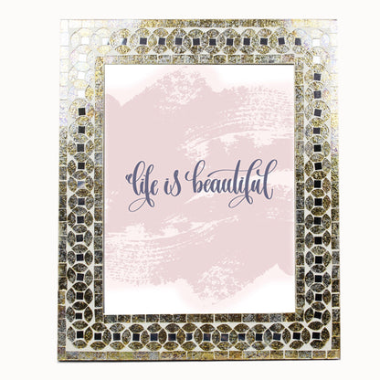 Silver & Gold Mosaic Picture Frame