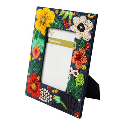 Flower Beaded Photo Frame