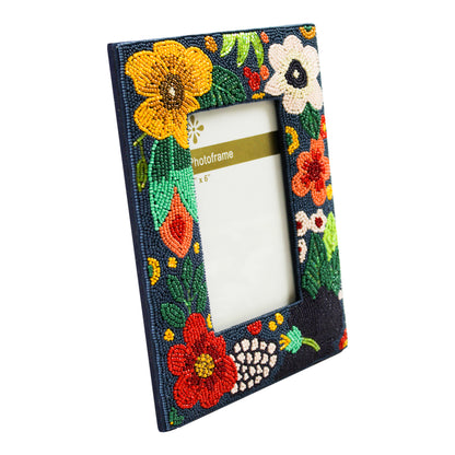 Flower Beaded Photo Frame