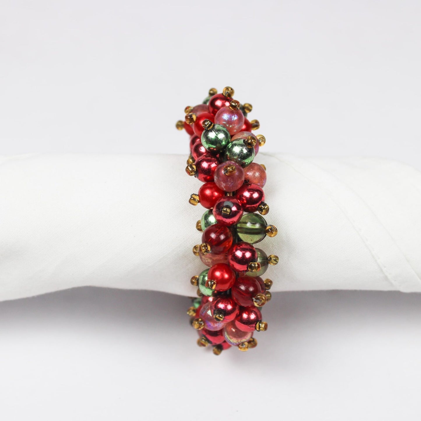 Multicolored Beaded Napkin Rings (Set of 4 Pcs)