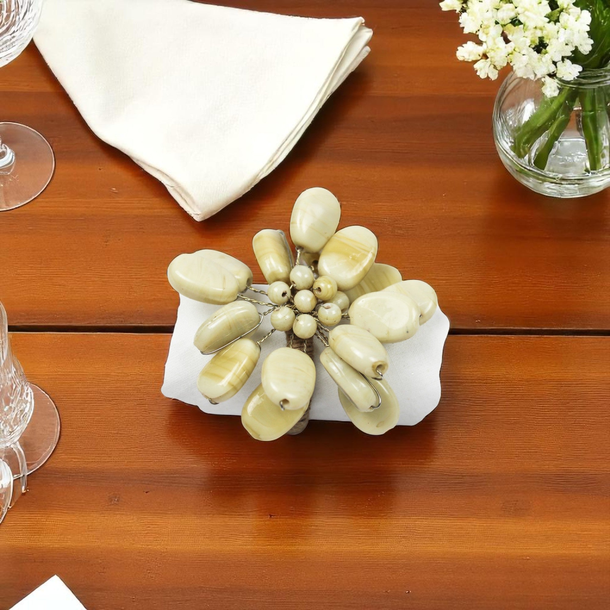 Shell Napkin Ring Set of Four
