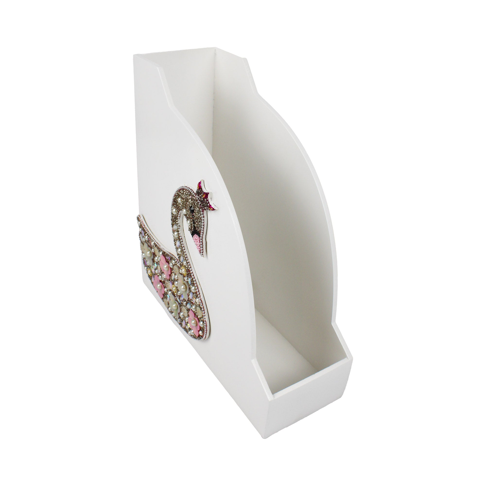 Swan Designed Magazine Holder & Stationery Organizer (Set of 2)