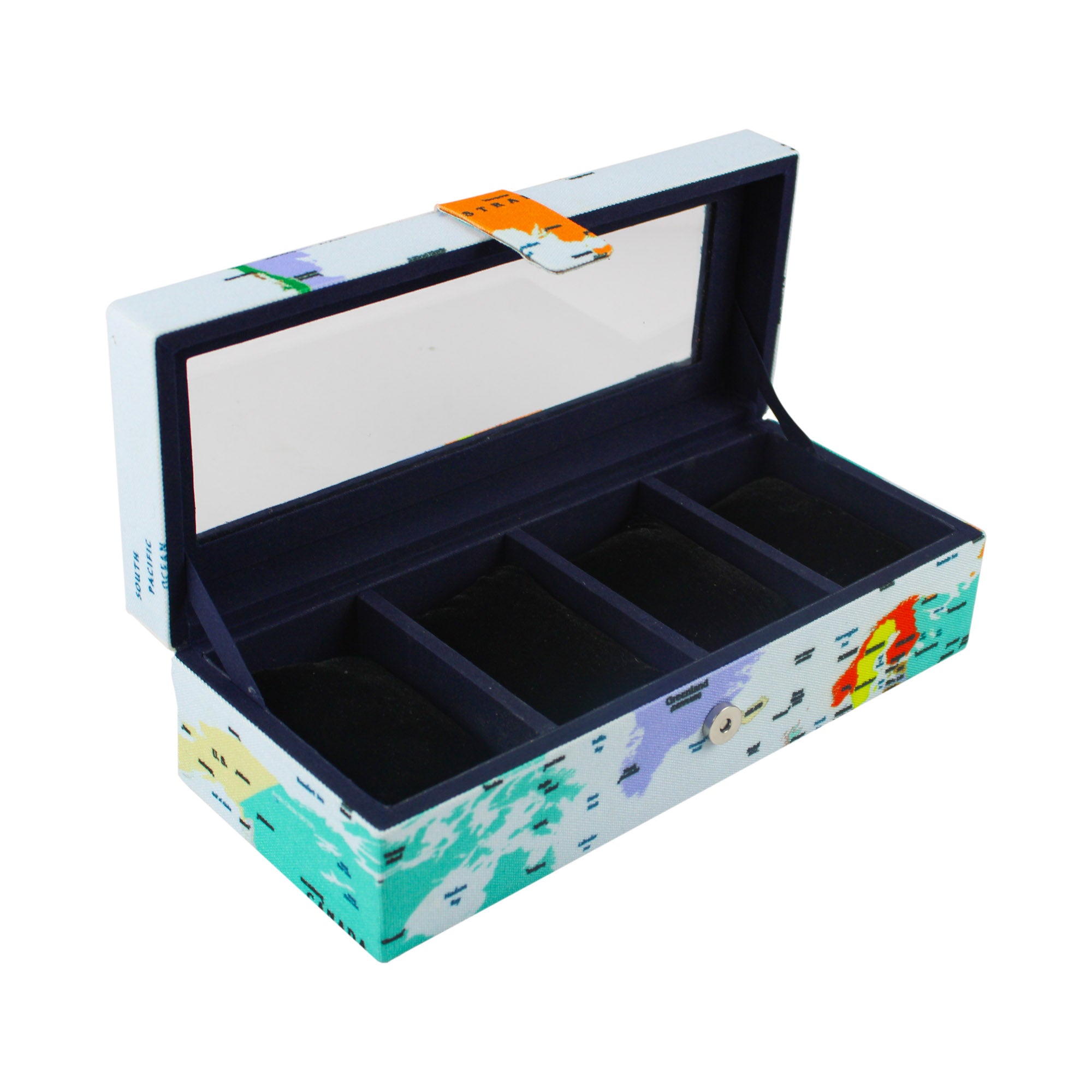World Map Watch Box