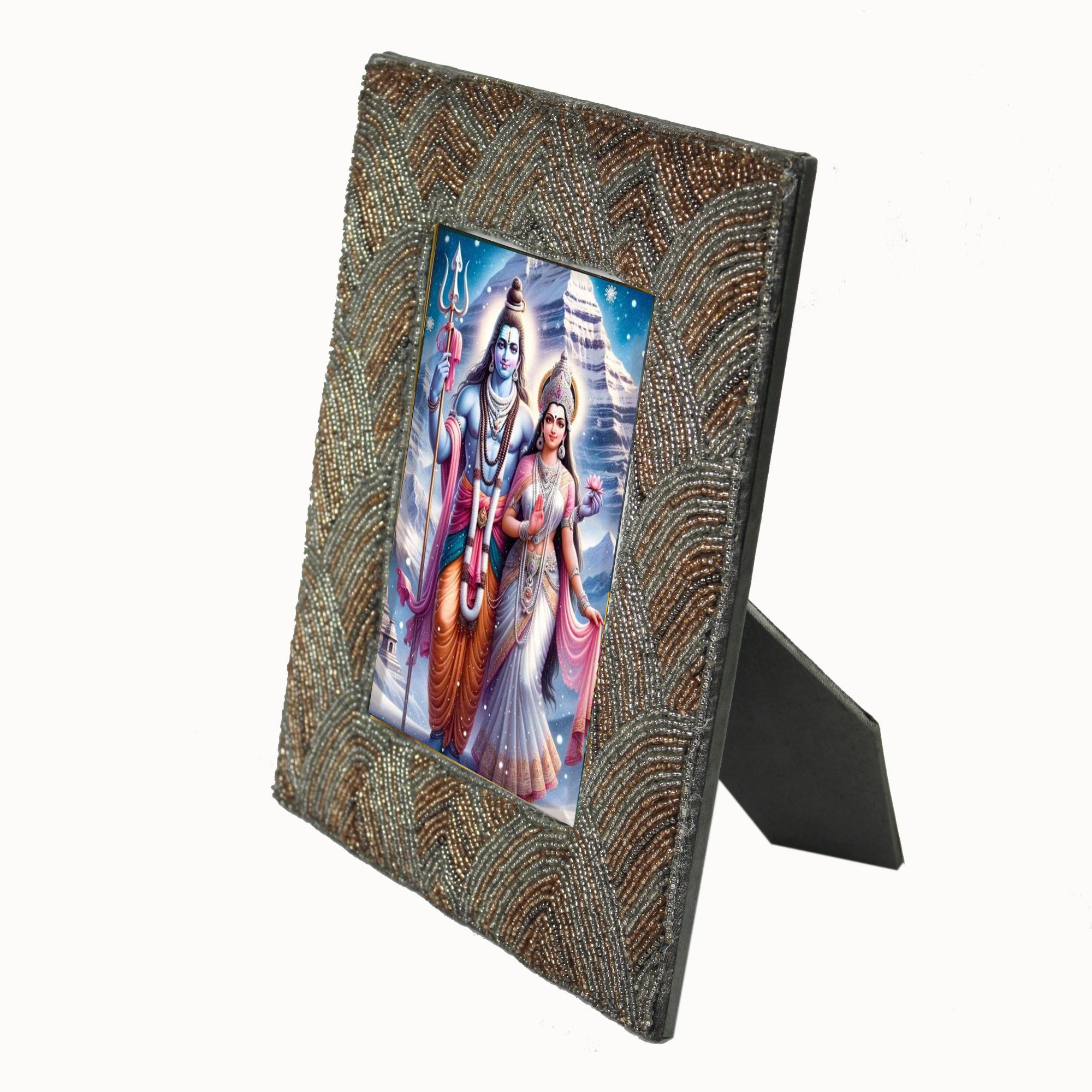 Lord Shiva & Goddess Parvati Ji Photo Frame for Blessing (4x6 Inches )-TH-5698