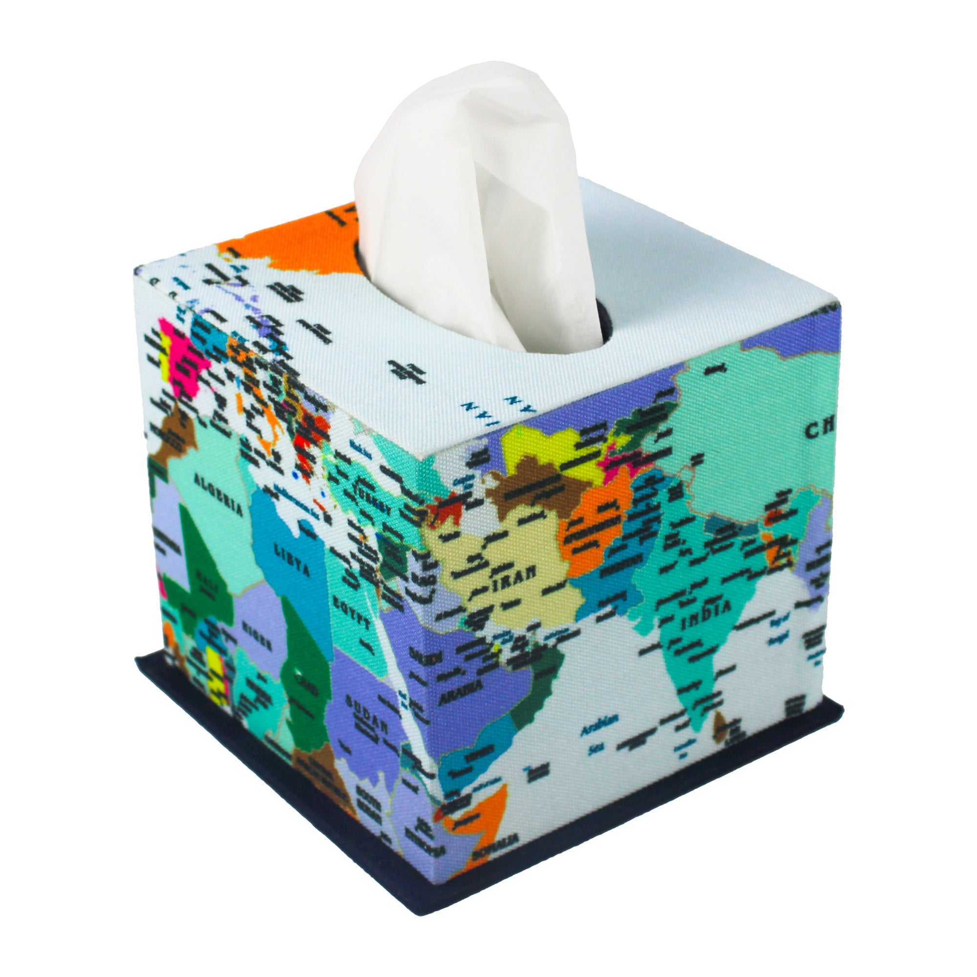 World Map Tissue Box for Kids Room