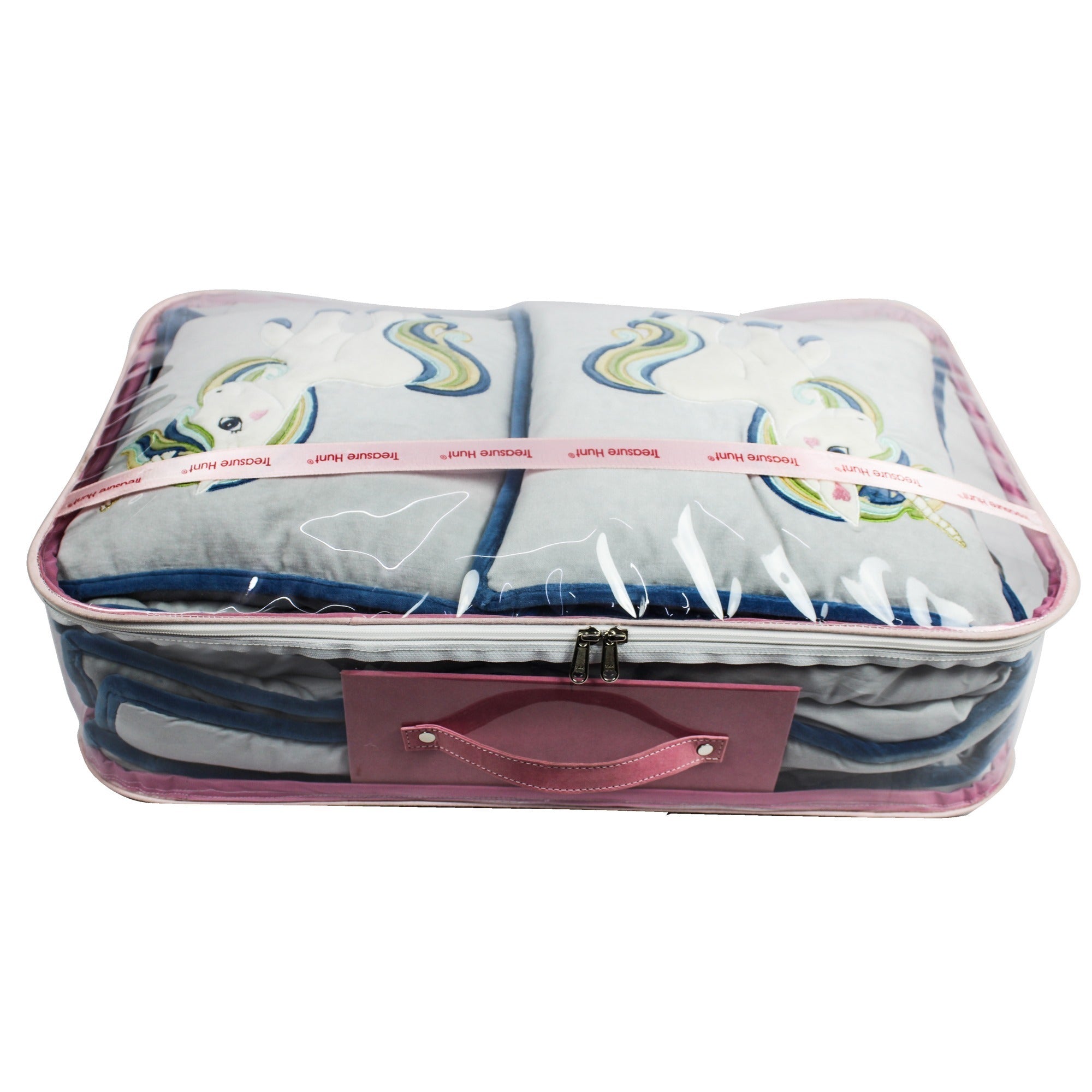 Unicorn Quilt with 2 Soft Pillows