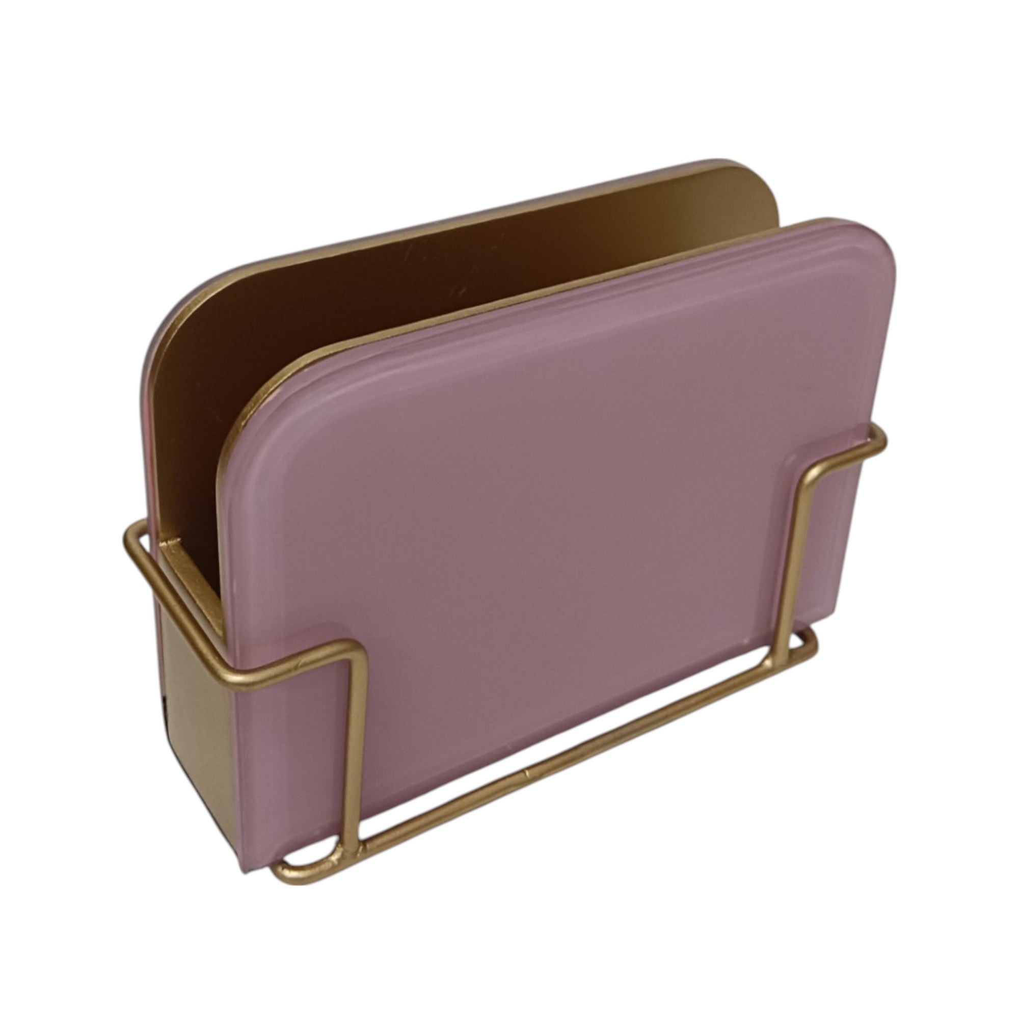 Designer Pink  Gold Tissue Holder