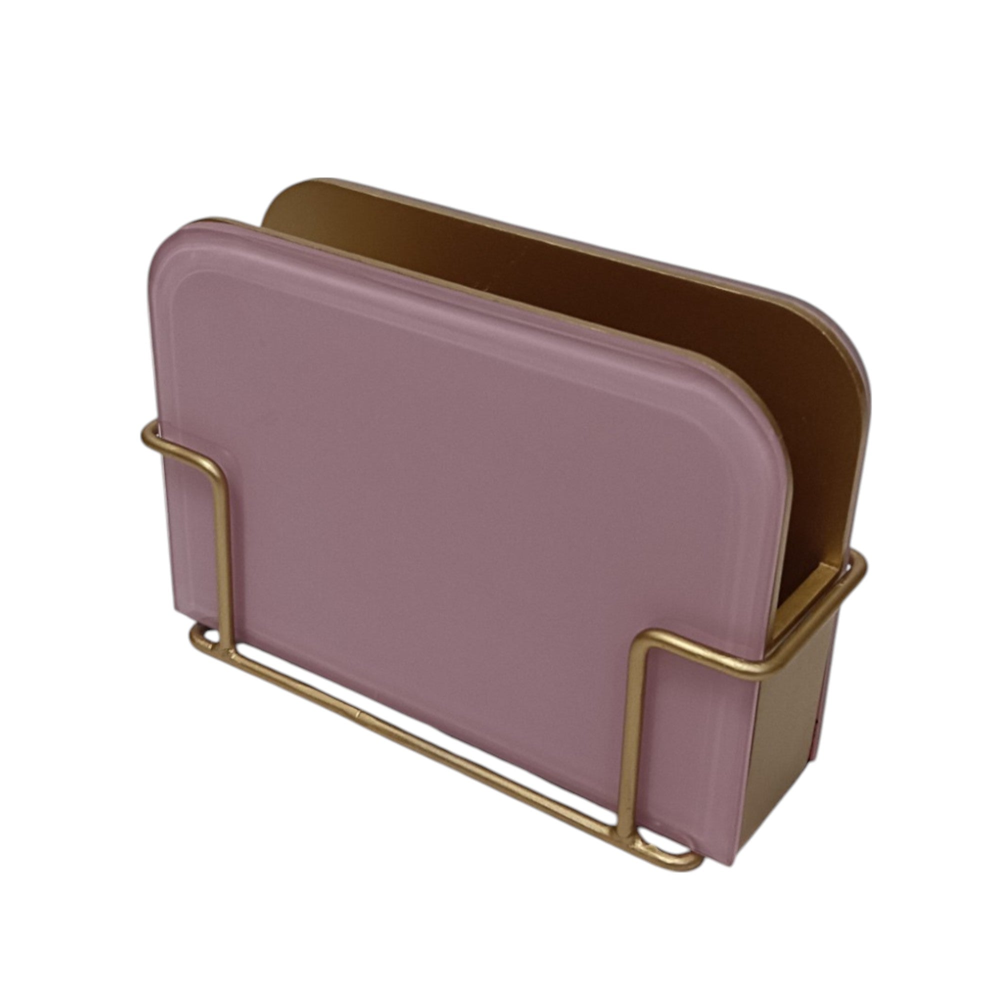 Designer Pink  Golden Tissue Holder