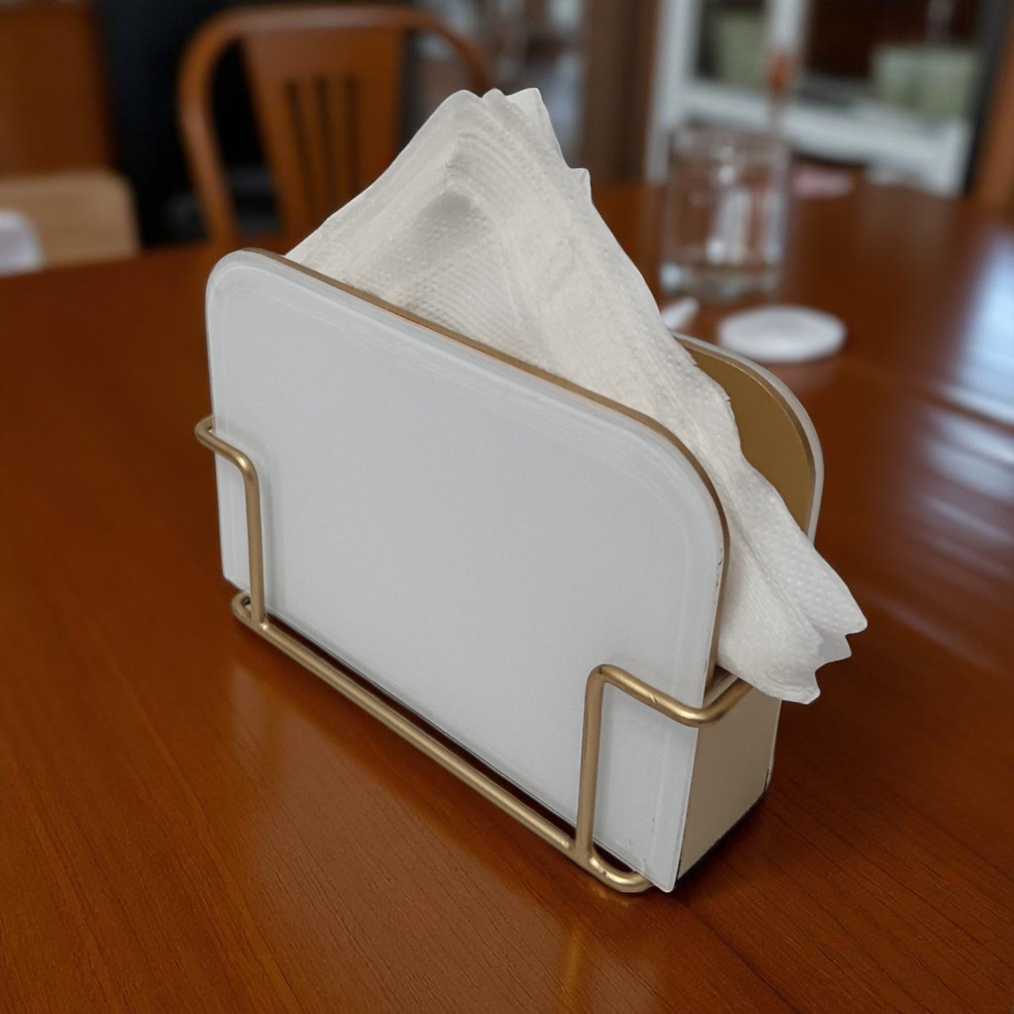 Designer White Tissue Holder