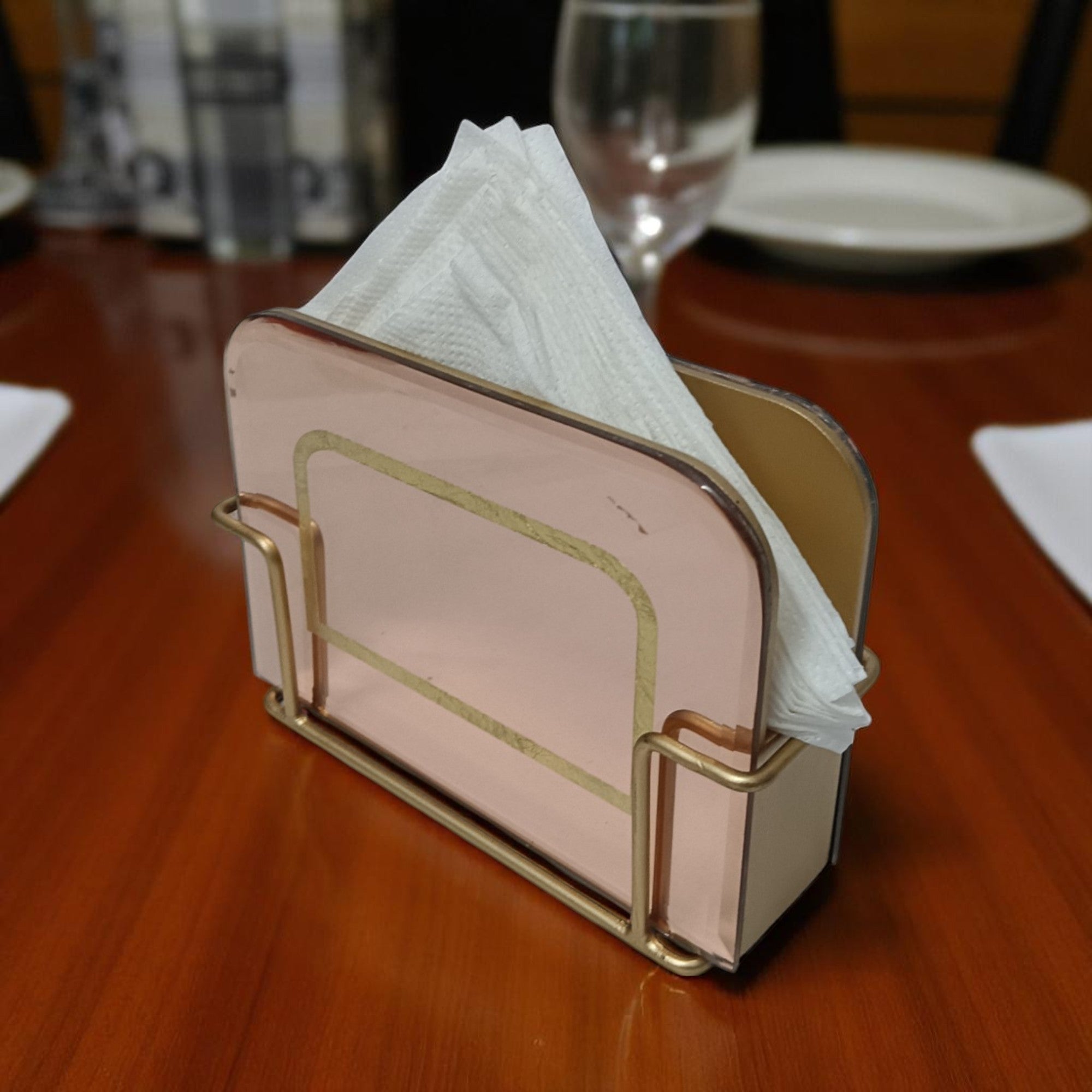 Designer Rose Gold Tissue Holder