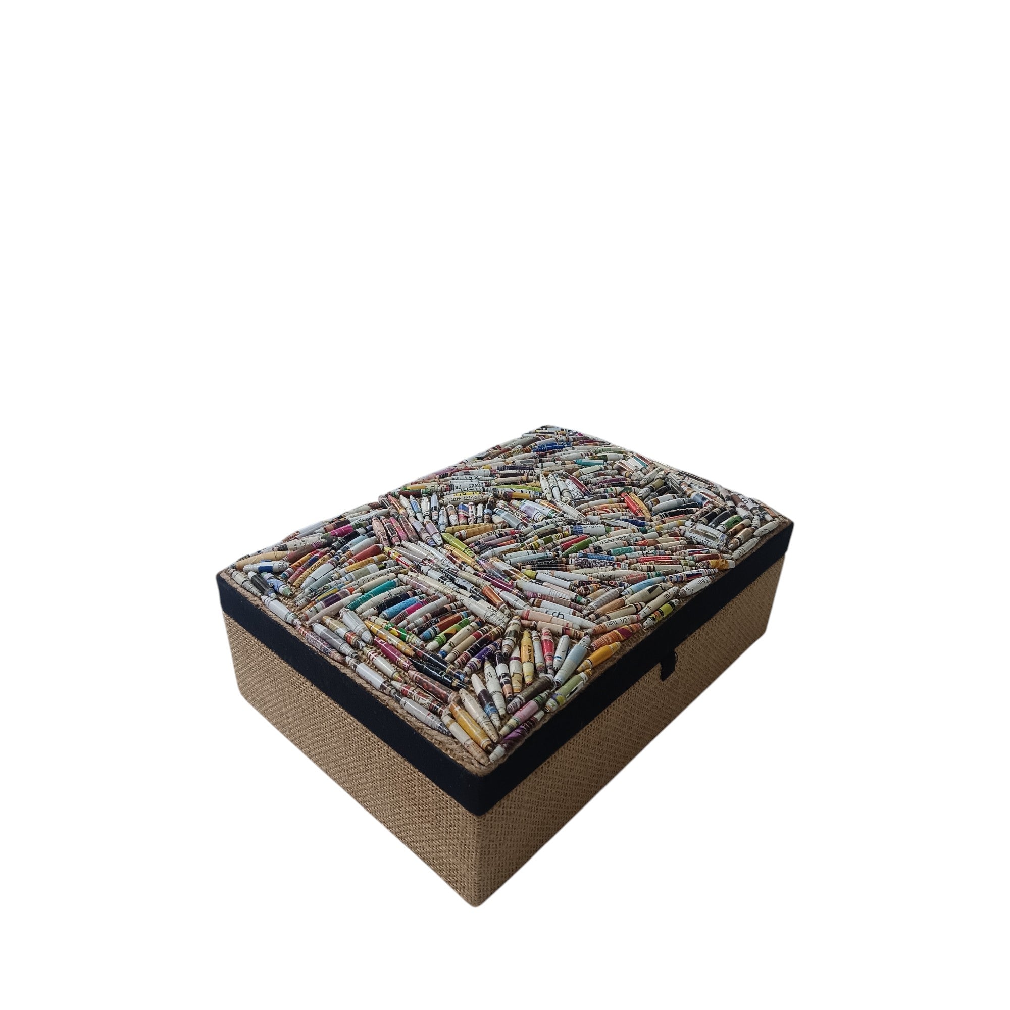 Geometric Monochrome Bone Inlay Box