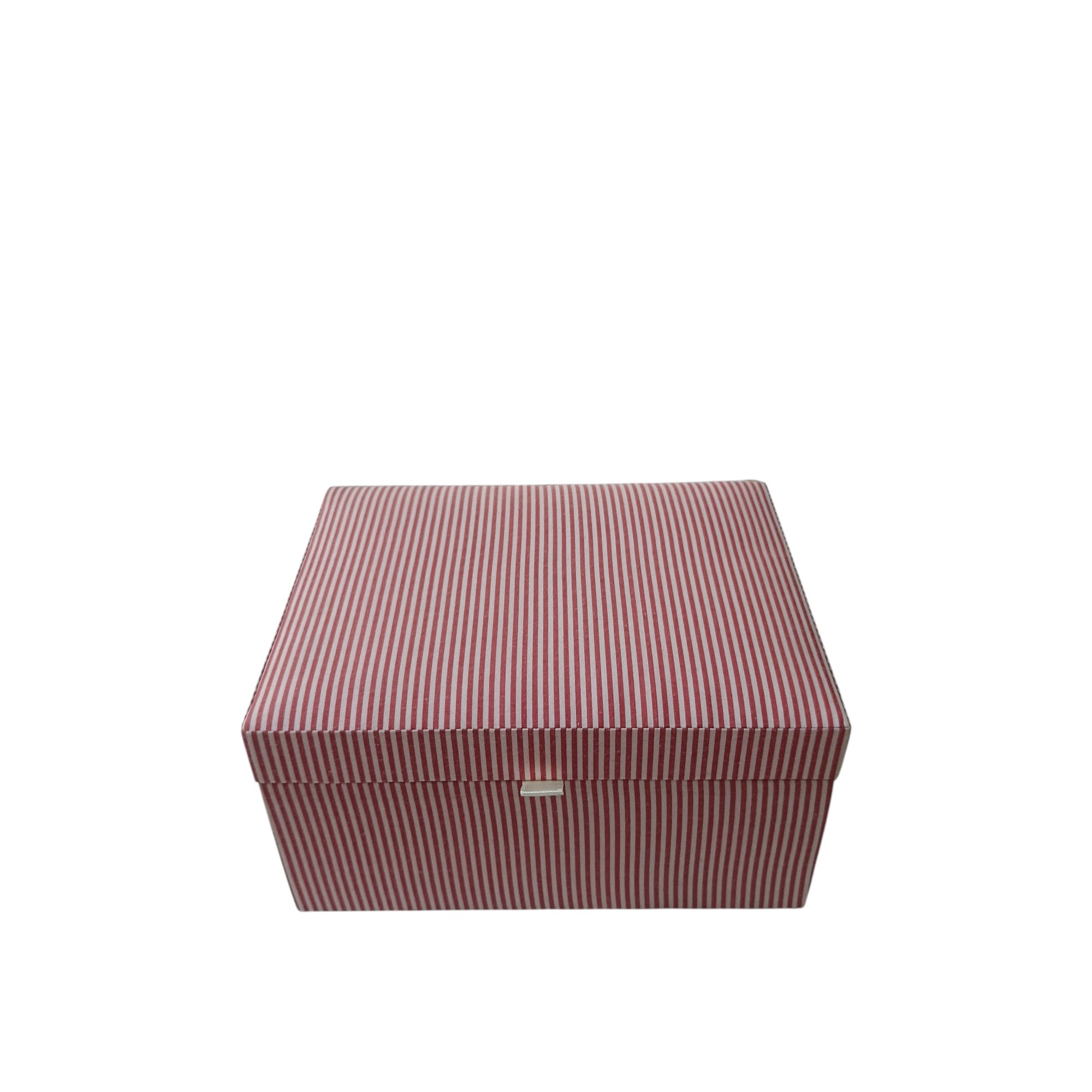 Chic Pinstripe Fabric Jewellery Box
