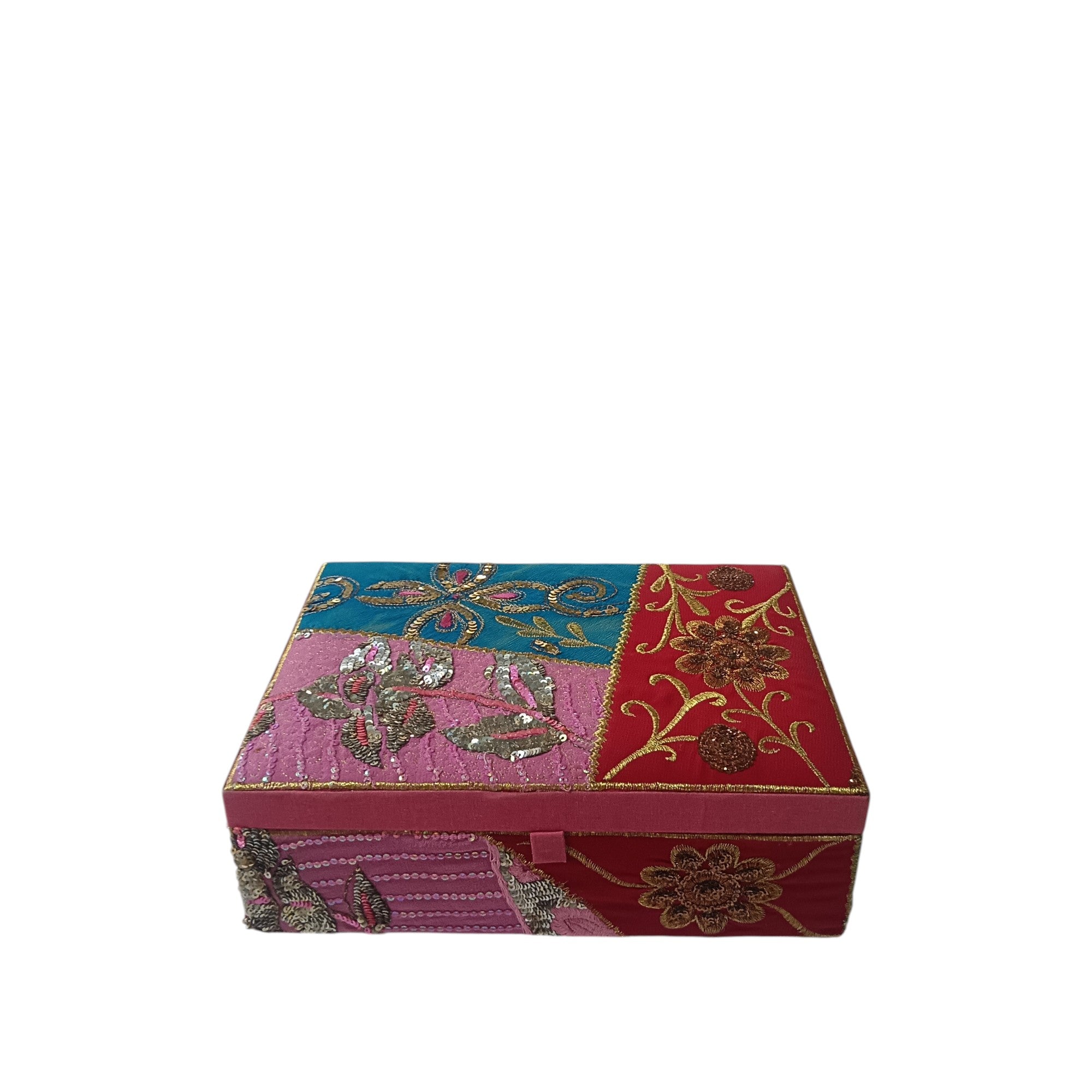 Handcrafted Indian Patchwork Jewelry Box