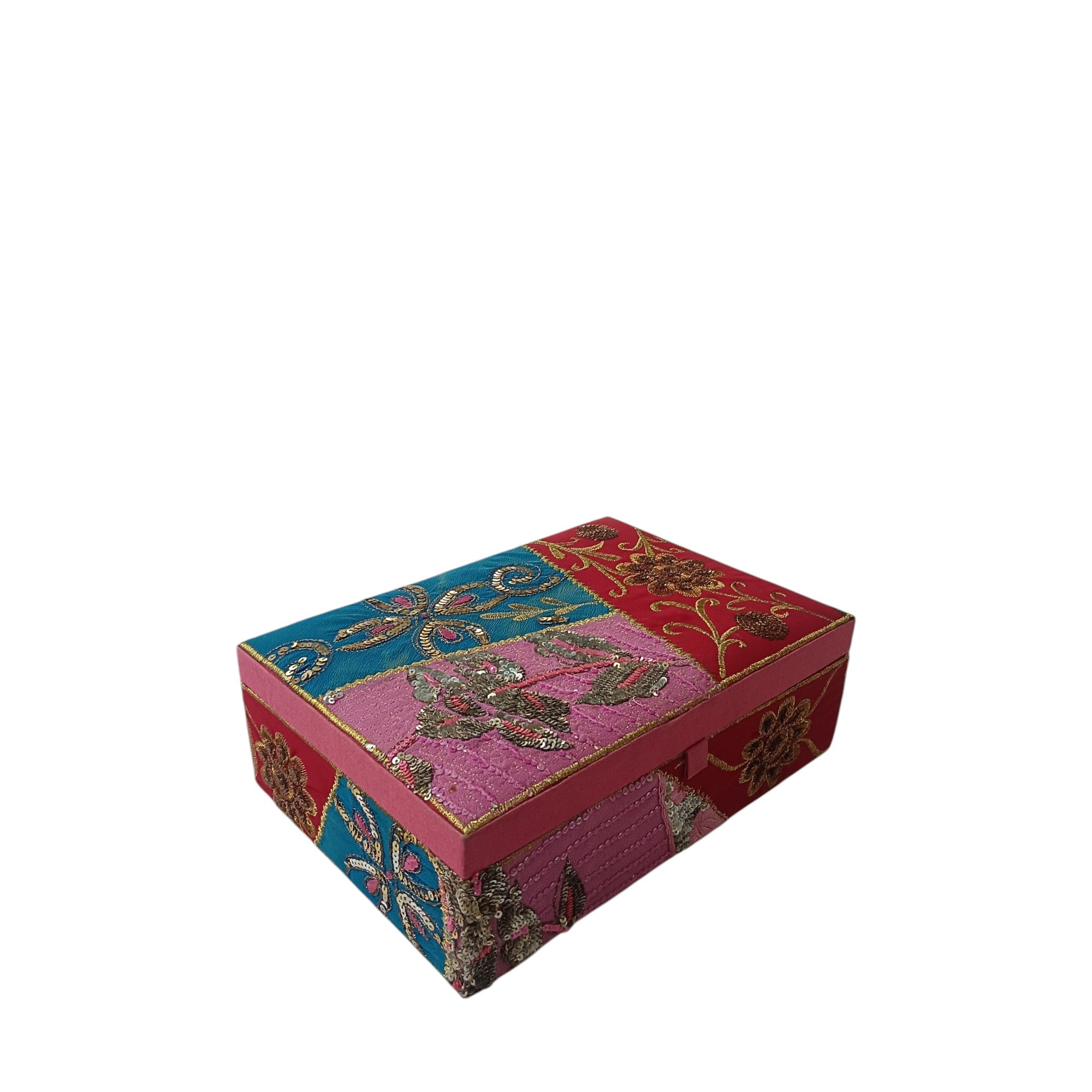 Handcrafted Indian Patchwork Jewelry Box