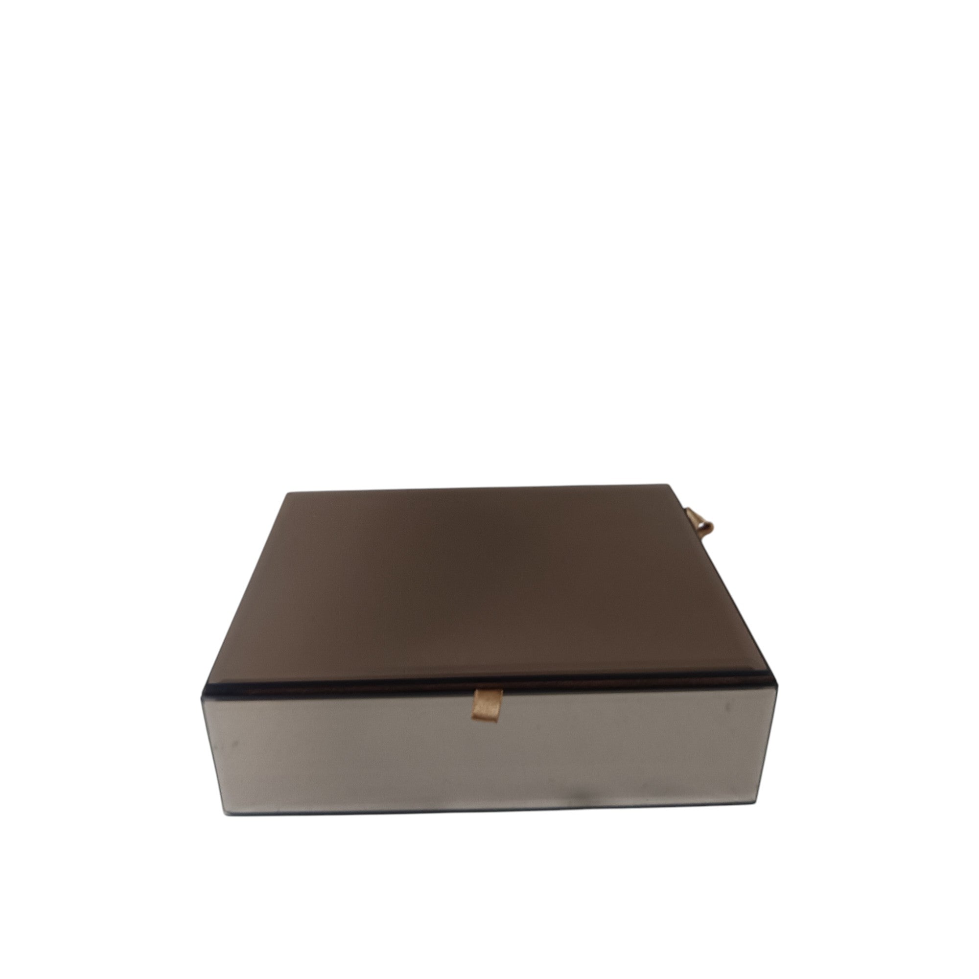 Sleek Reflective Keepsake Box with Architectural Metal