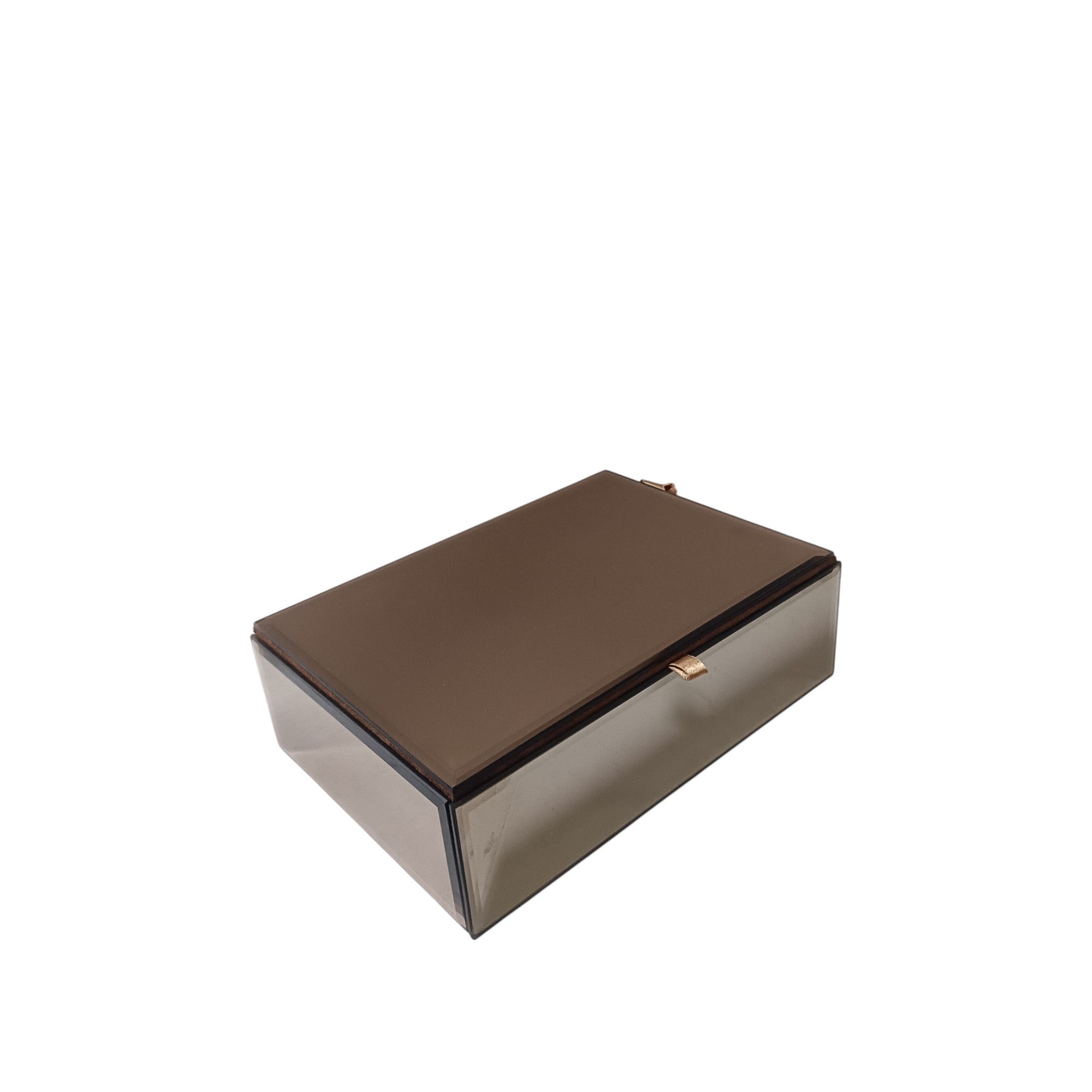 Sleek Reflective Keepsake Box with Architectural Metal