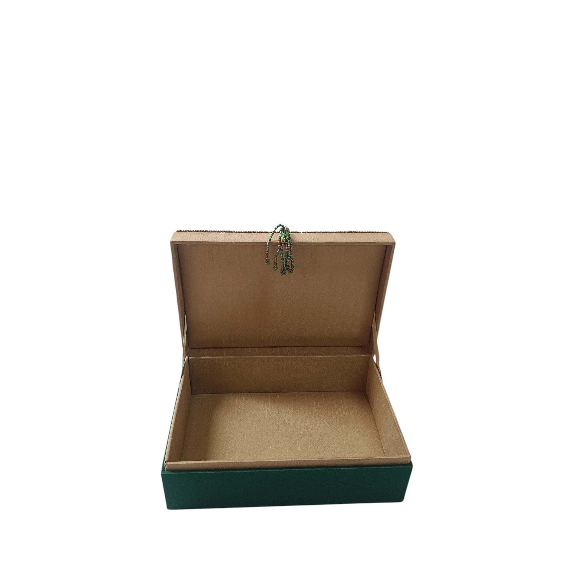 Handcrafted Peacock Beaded Treasure Box