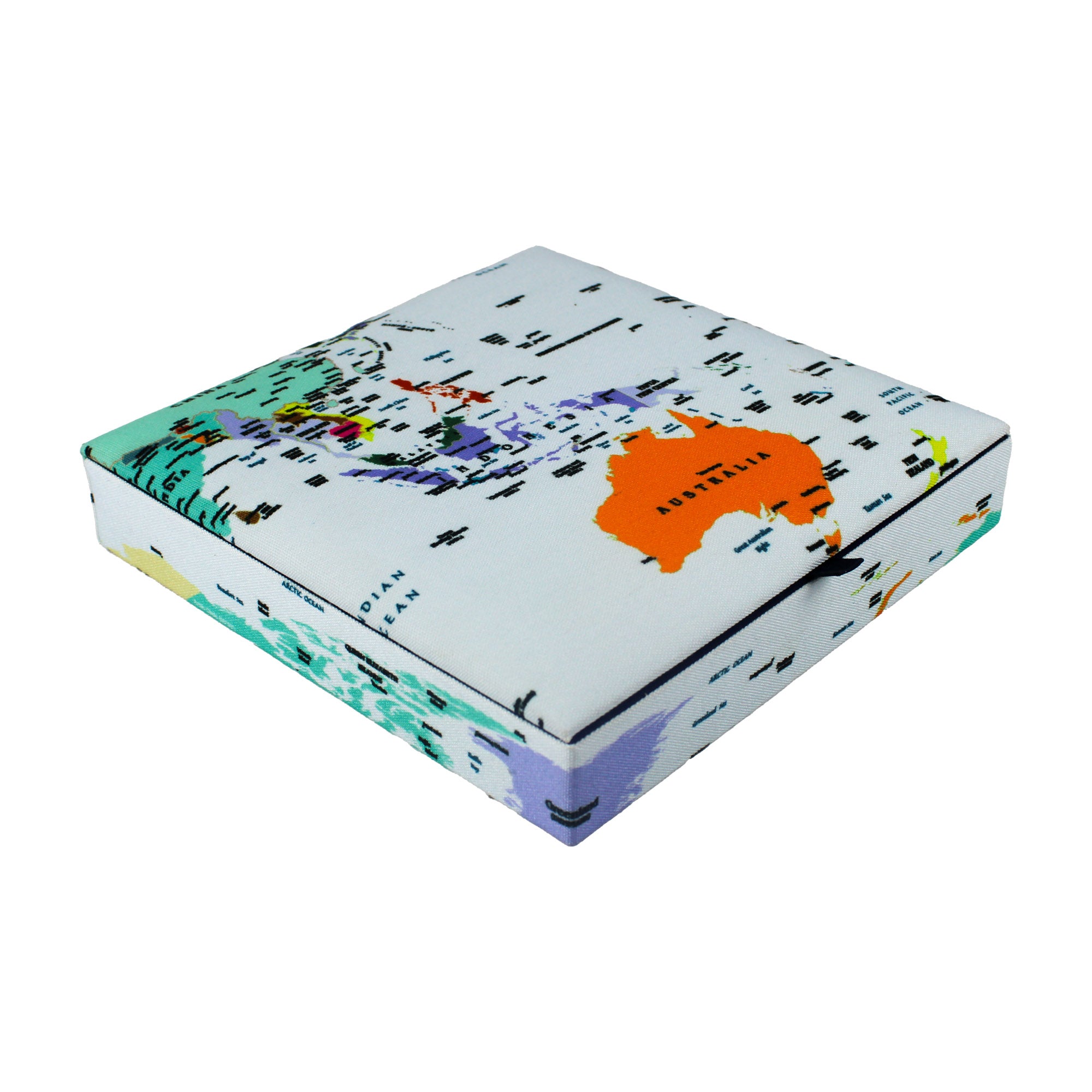 World Map Design Magazine Holder & Stationery Organizer (Set of 2)